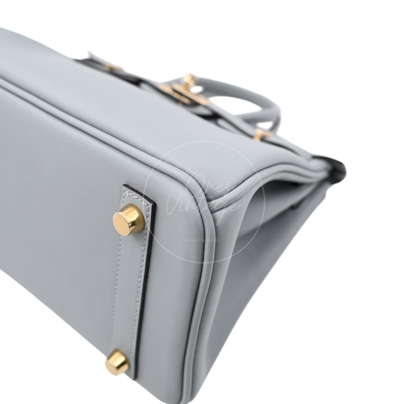 [Unused] Hermes Birkin 25 Swift Gris Pantin GHW Stamp W