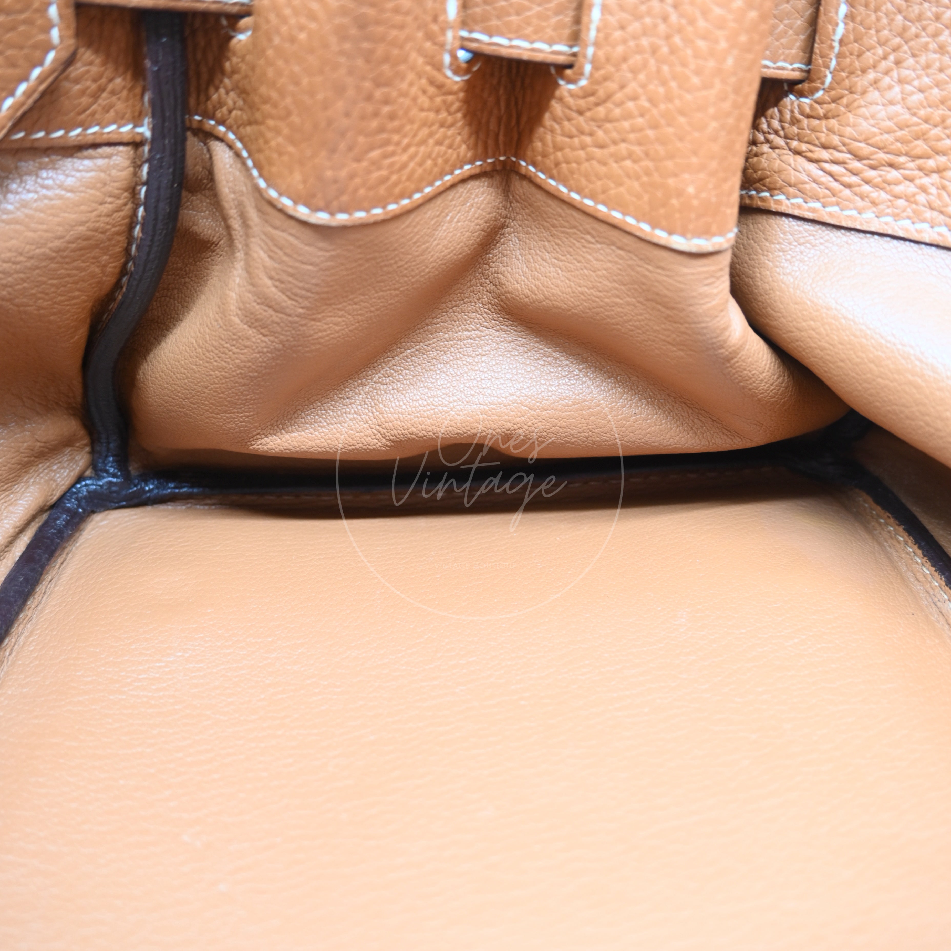 Hermes Clemence Shoulder Birkin 42 JPG PHW Brown Square I