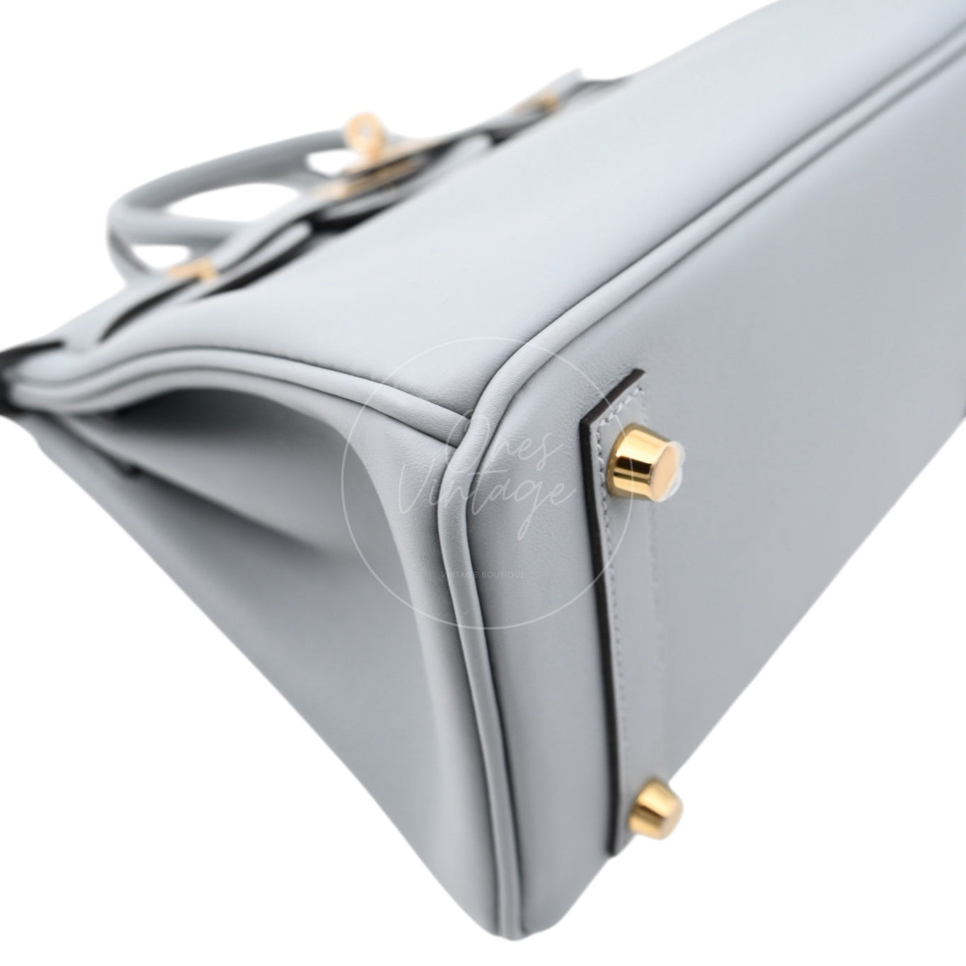 [Unused] Hermes Birkin 25 Swift Gris Pantin GHW Stamp W