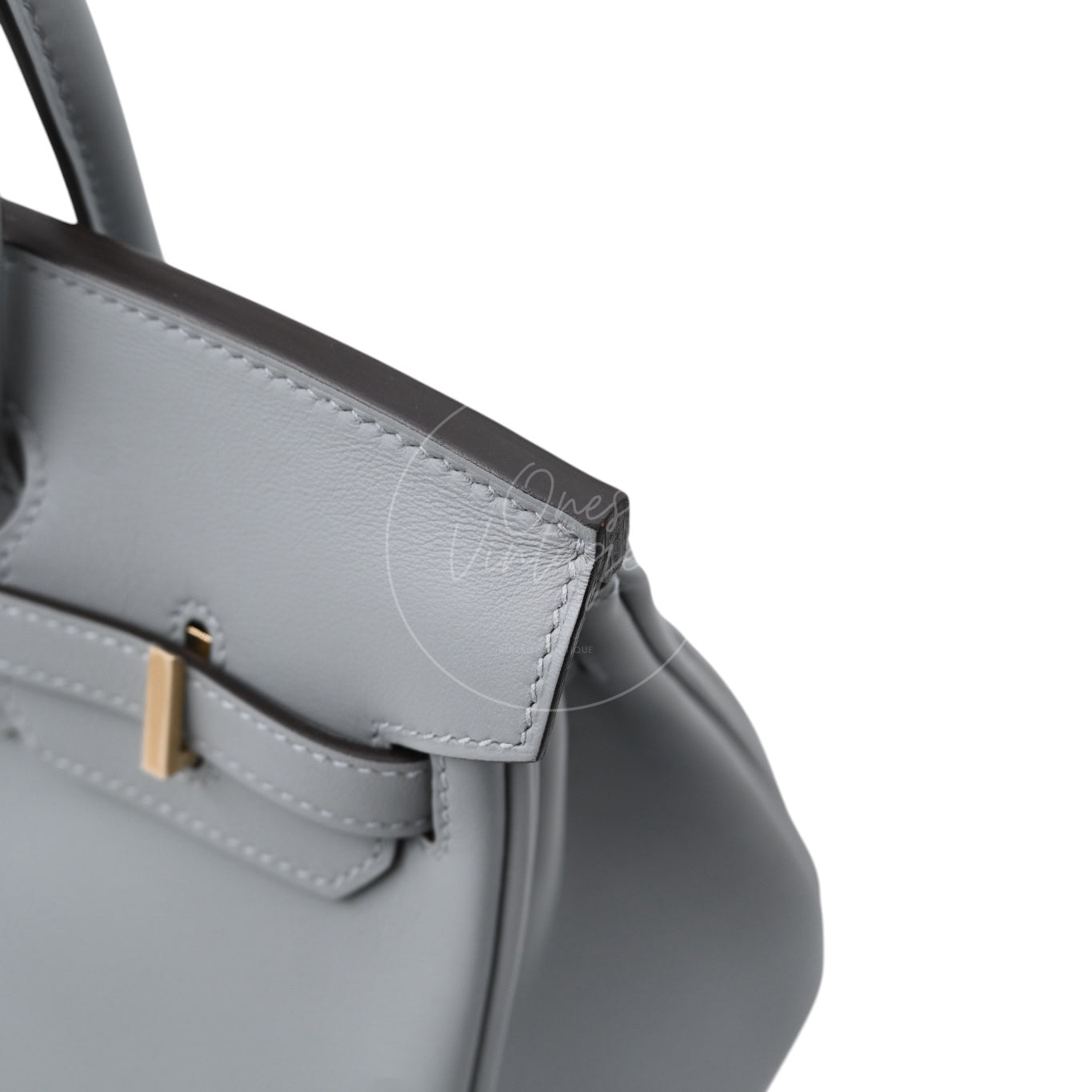 [Unused] Hermes Birkin 25 Swift Gris Pantin GHW Stamp W