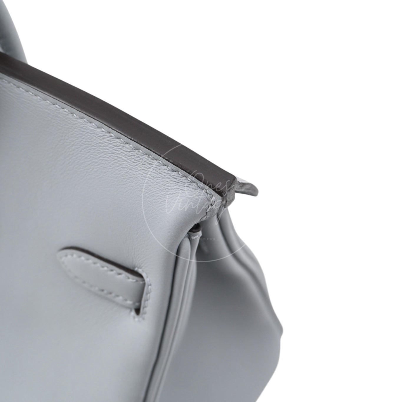 [Unused] Hermes Birkin 25 Swift Gris Pantin GHW Stamp W