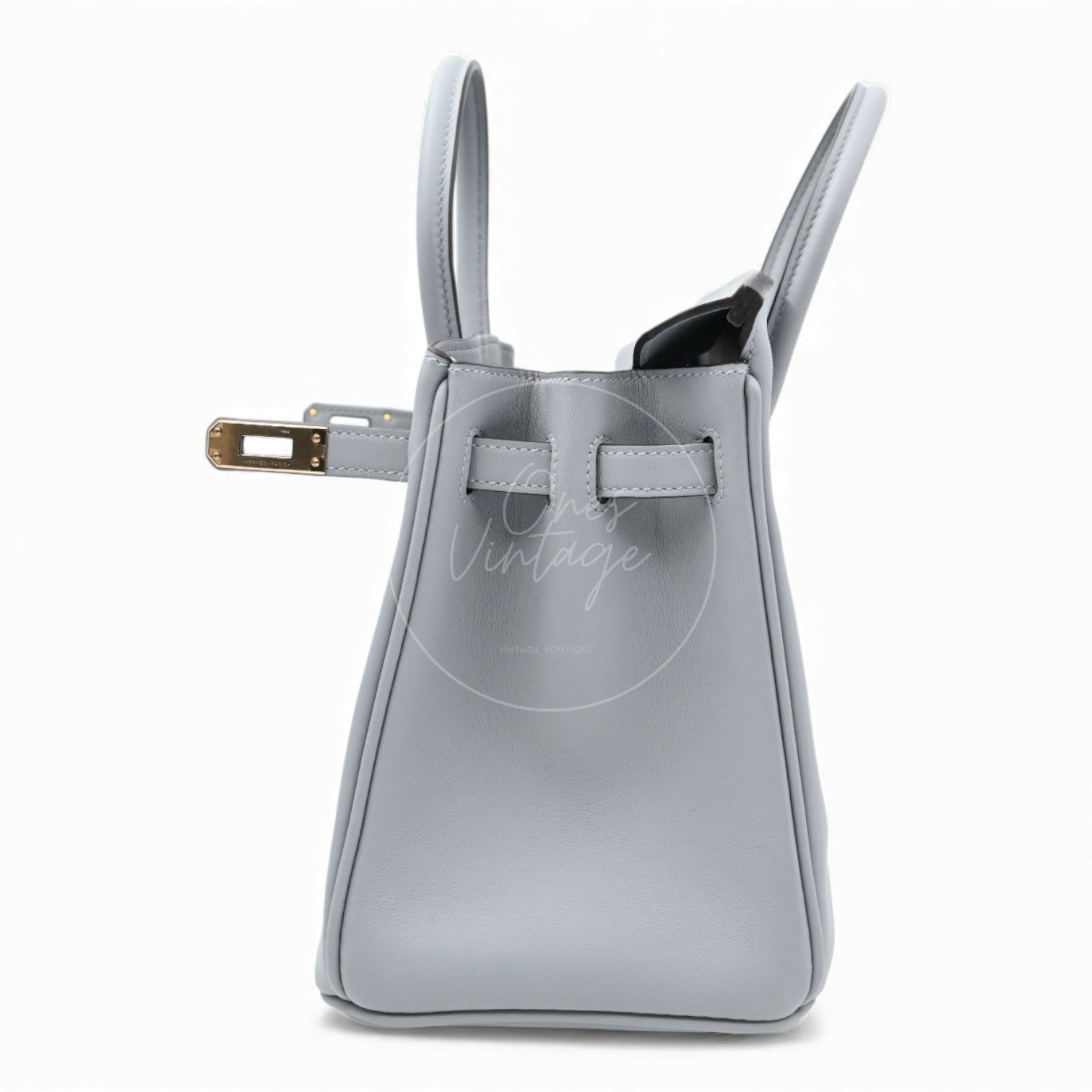 [Unused] Hermes Birkin 25 Swift Gris Pantin GHW Stamp W