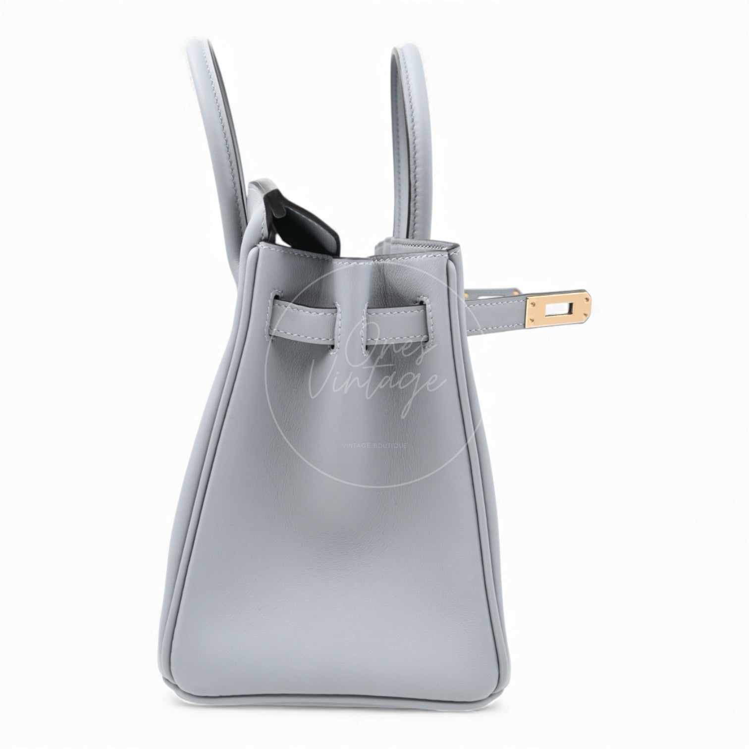 [Unused] Hermes Birkin 25 Swift Gris Pantin GHW Stamp W