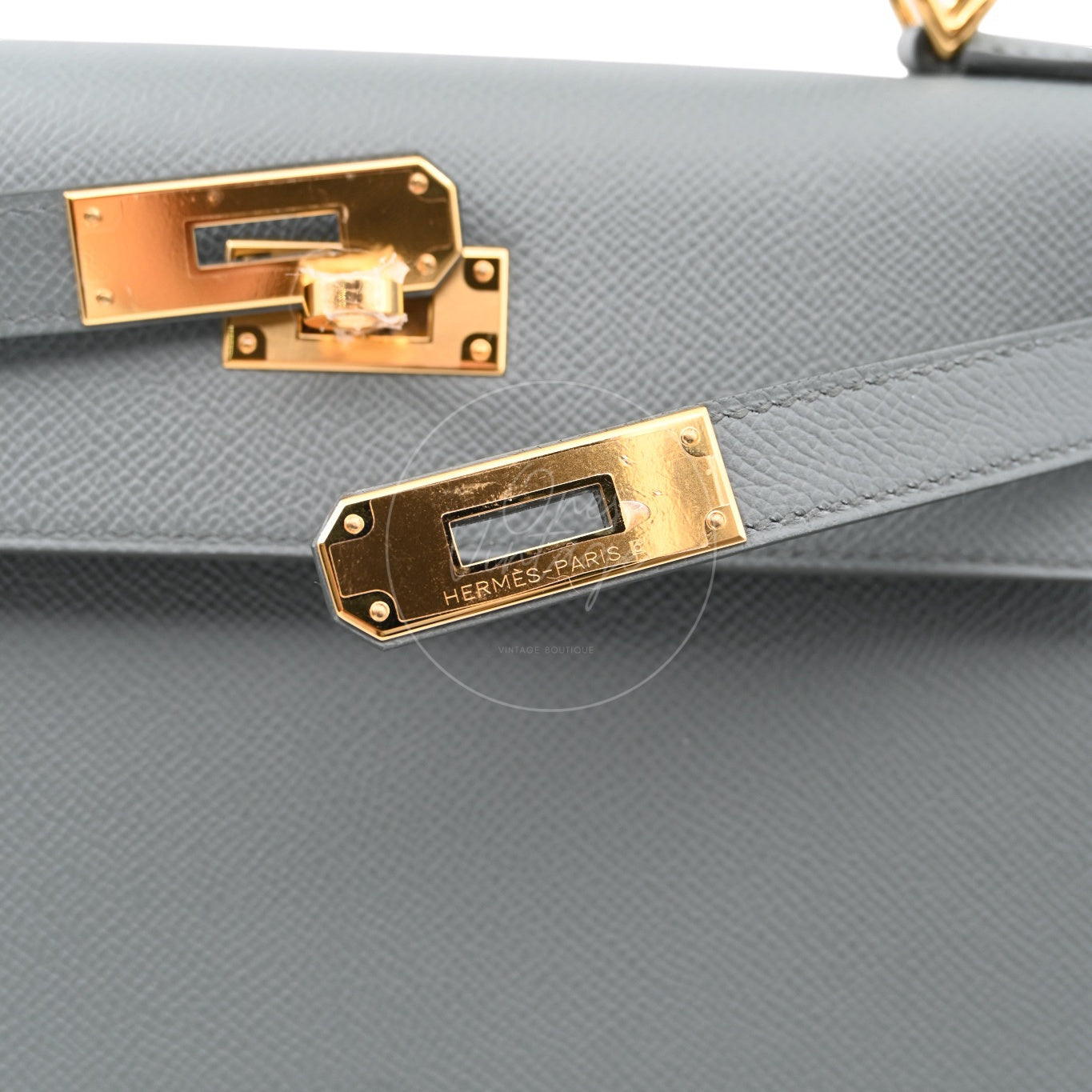 [Unused] Hermes Kelly Sellier Epsom 28 Vert Amande Handbag