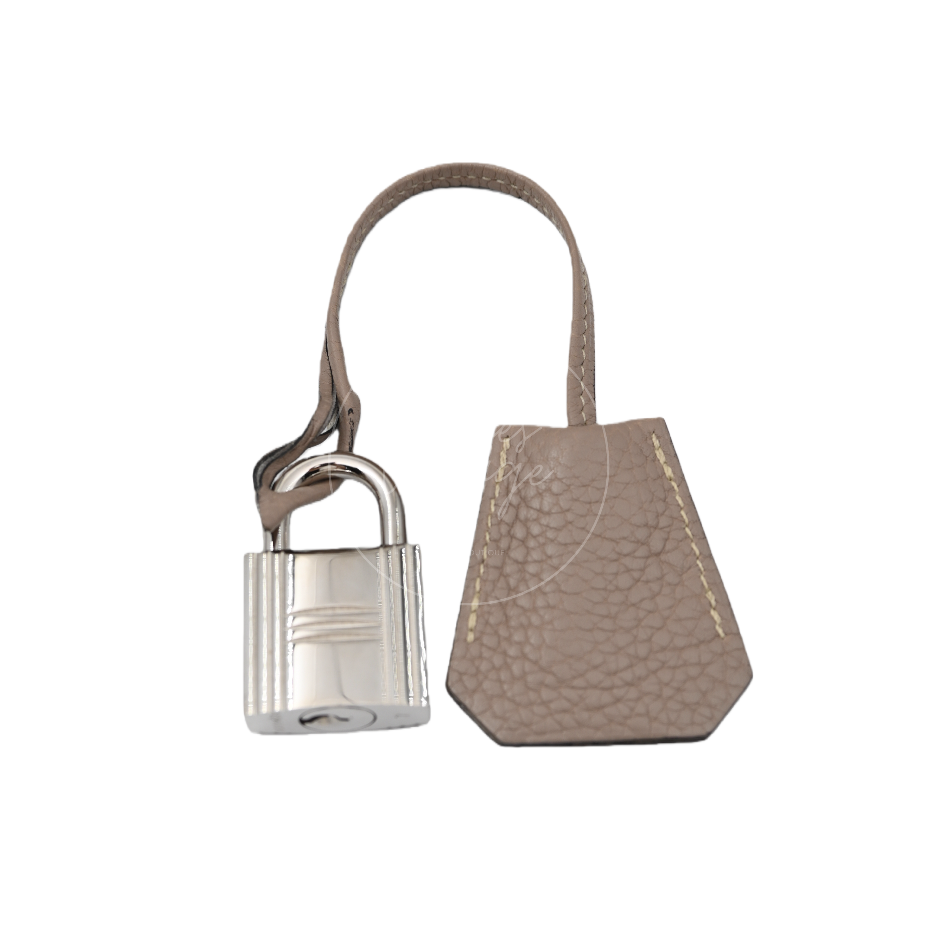 [Pre-owned] Hermes Kelly Shoulder 42 PHW Gris Tourterelle Taurillon Clemence Stamp Square M