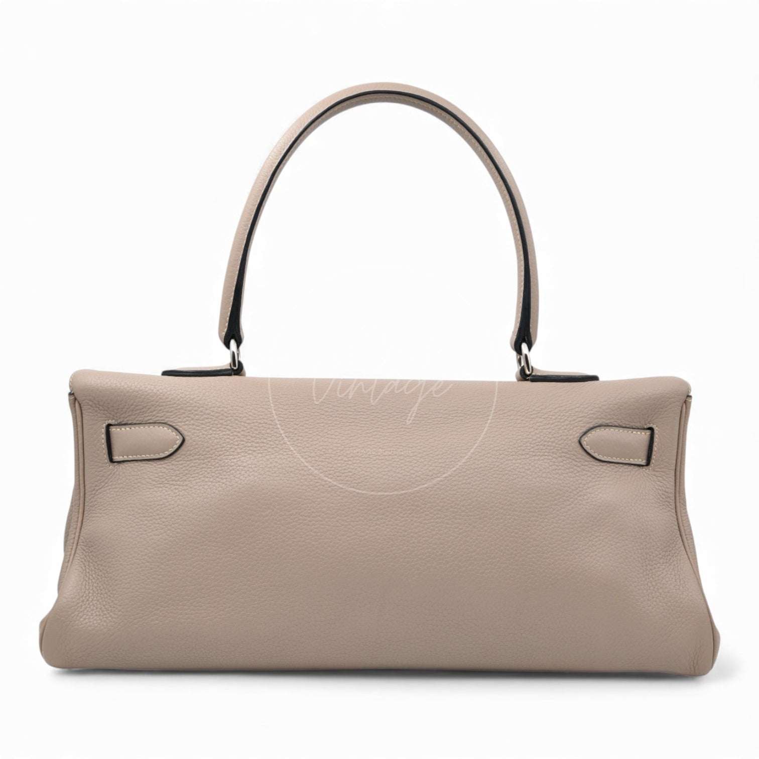 [Pre-owned] Hermes Kelly Shoulder 42 PHW Gris Tourterelle Taurillon Clemence Stamp Square M