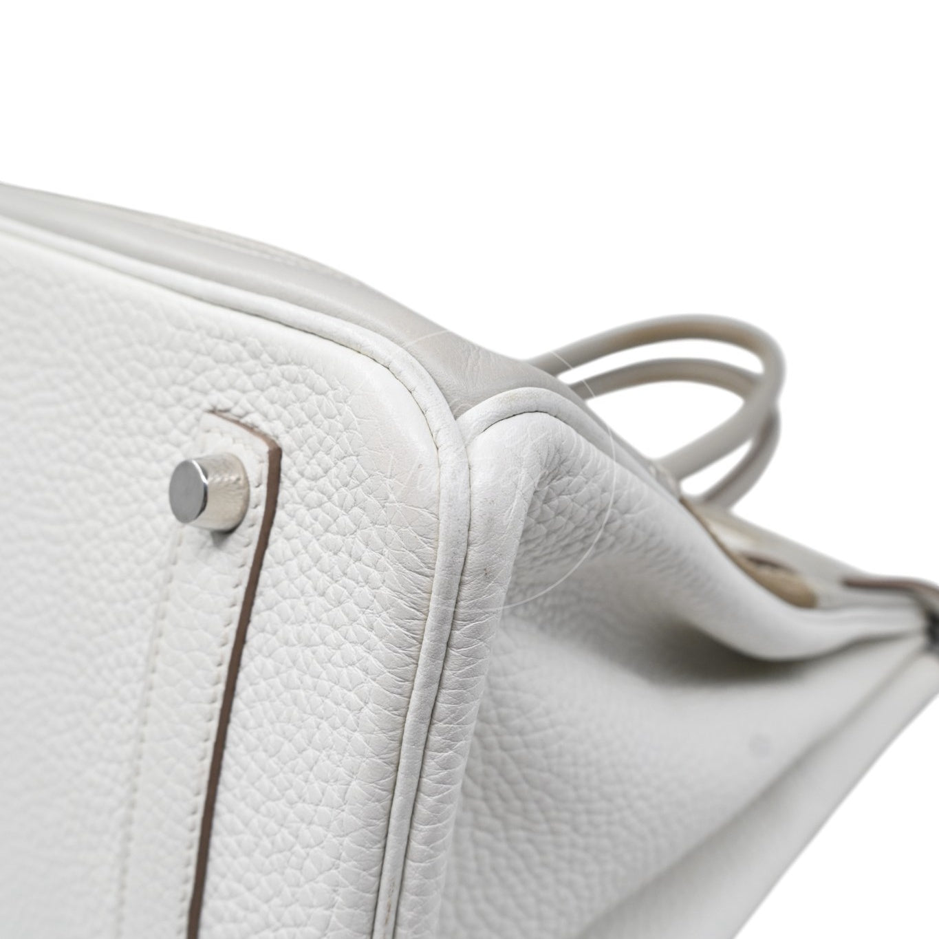 Hermes Birkin 35 Grizzly Ghillies PHW Gris Perle, Etoupe Stamp T