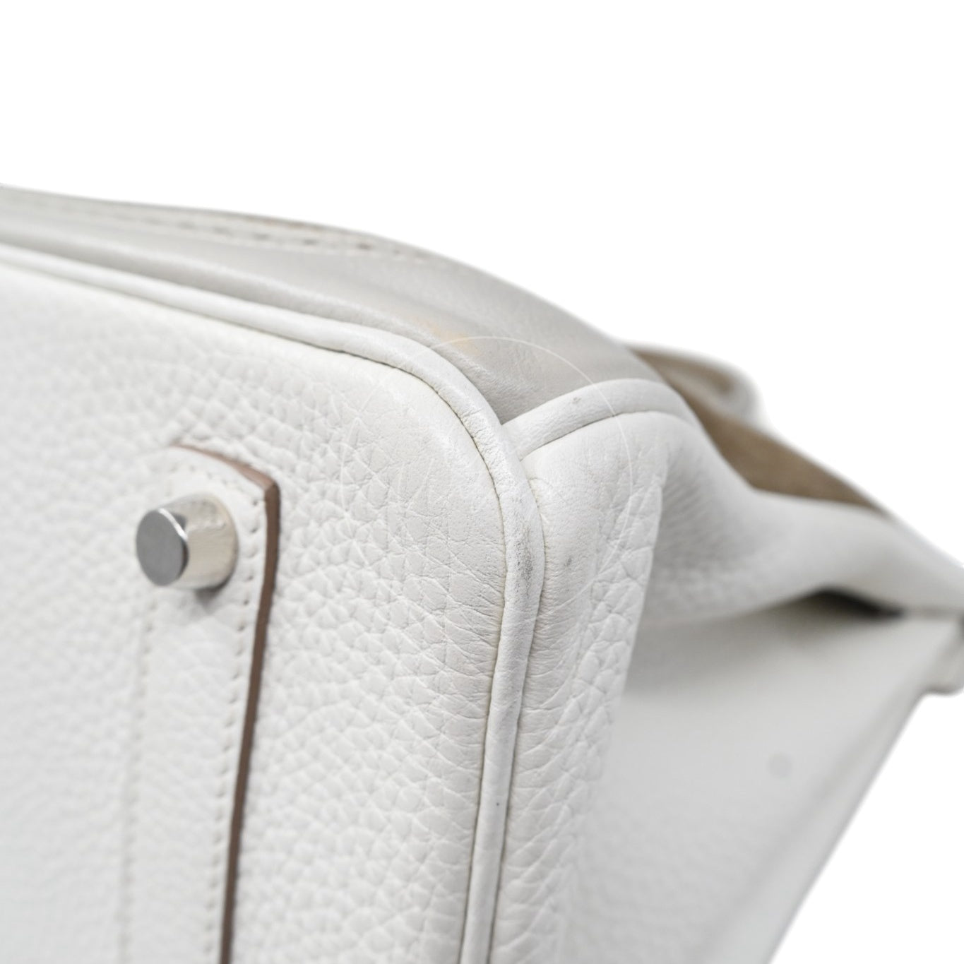 Hermes Birkin 35 Grizzly Ghillies PHW Gris Perle, Etoupe Stamp T