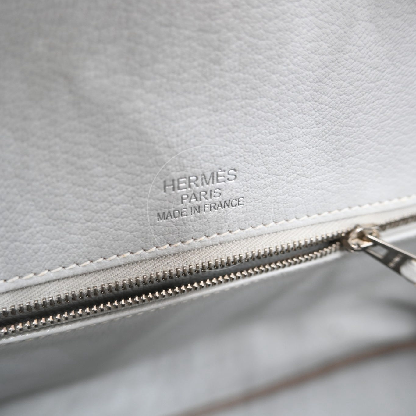 Hermes Birkin 35 Grizzly Ghillies PHW Gris Perle, Etoupe Stamp T