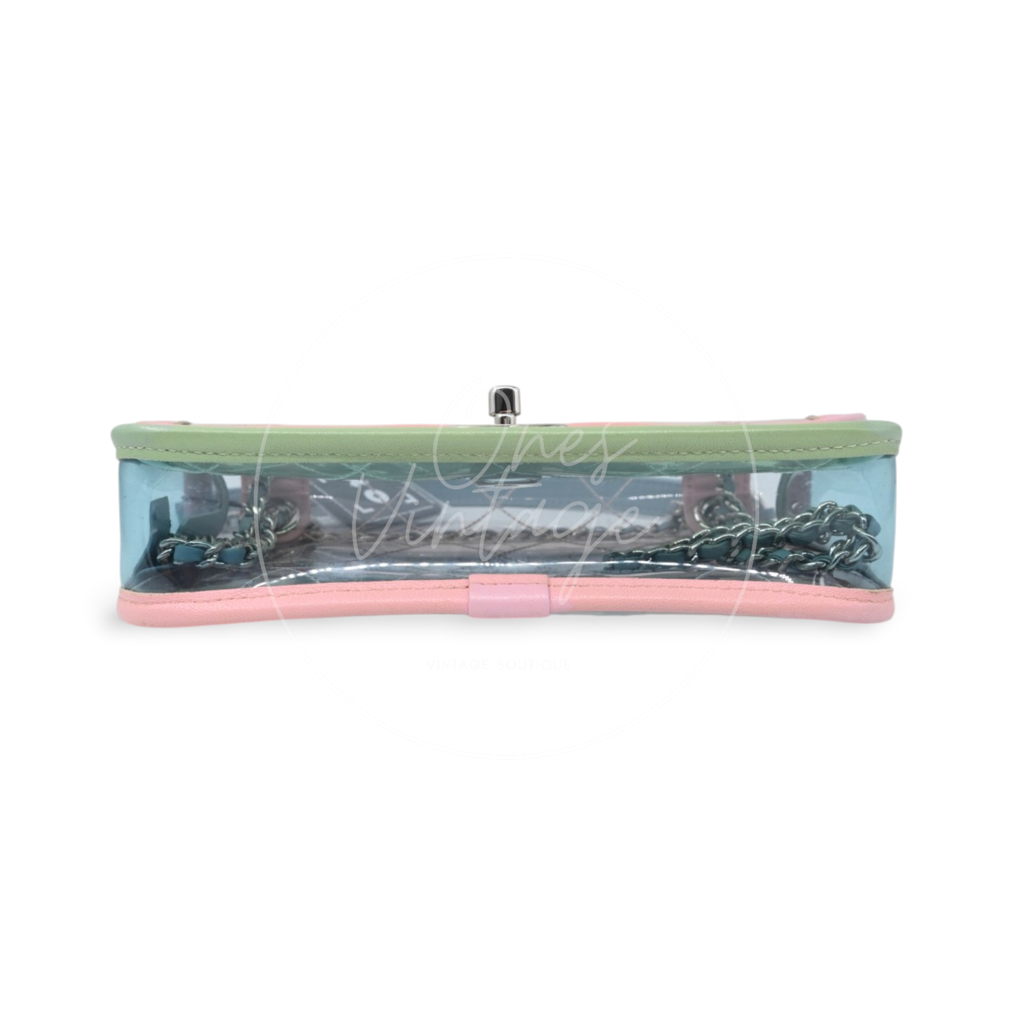 Chanel Coco Splash PVC Flap Bag SHW Blue Pink Green Series 25