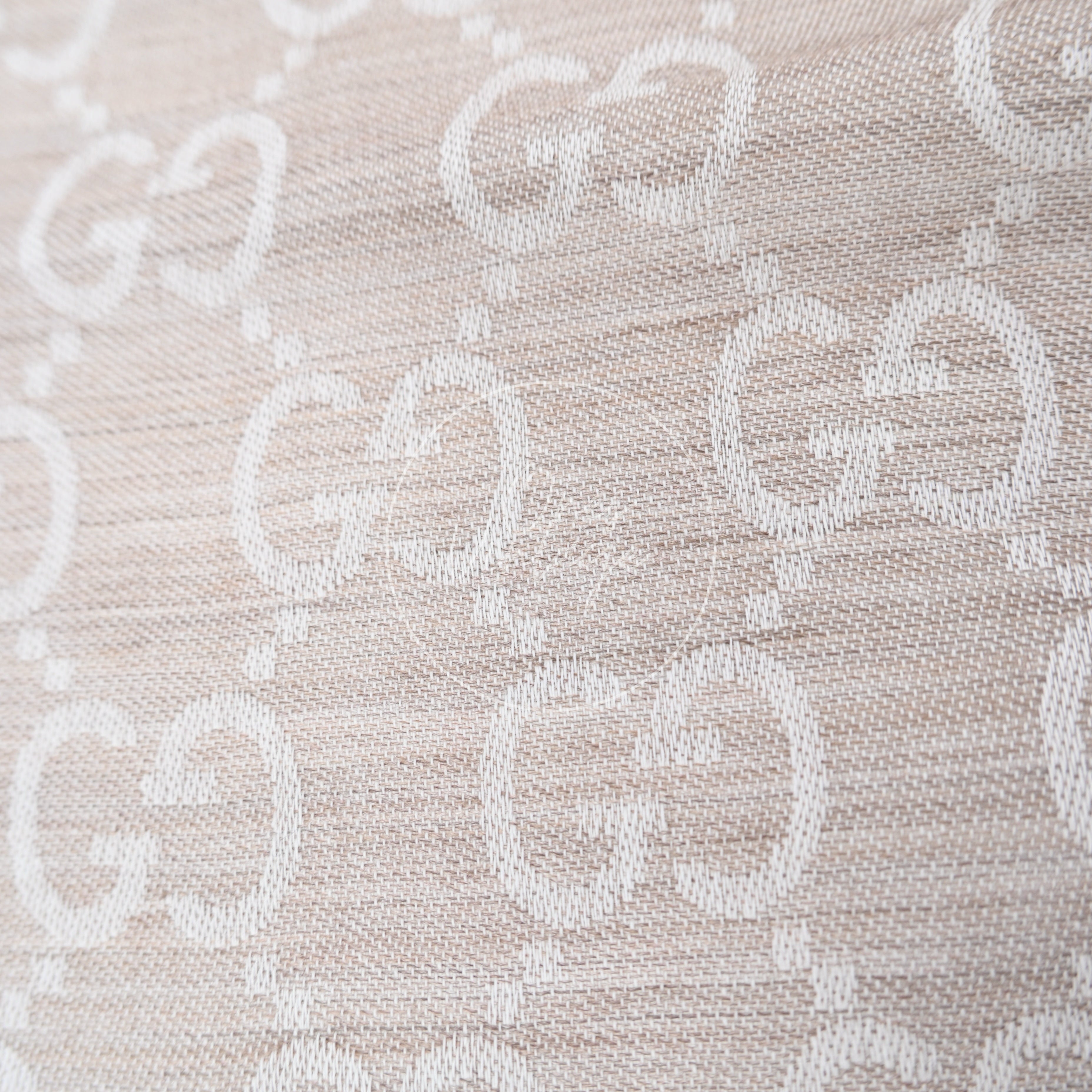 [Unused]Gucci Grey GG Supreme Wool Scarf