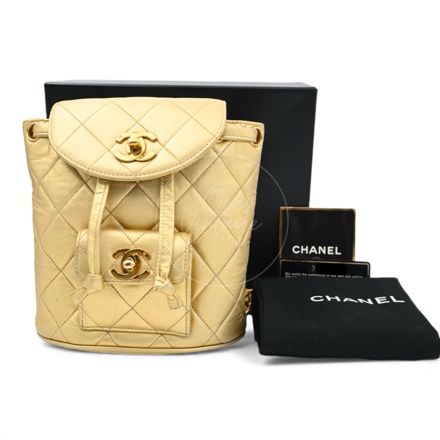 ［Pre-owned] Chanel Mini Duma in Gold Series 3