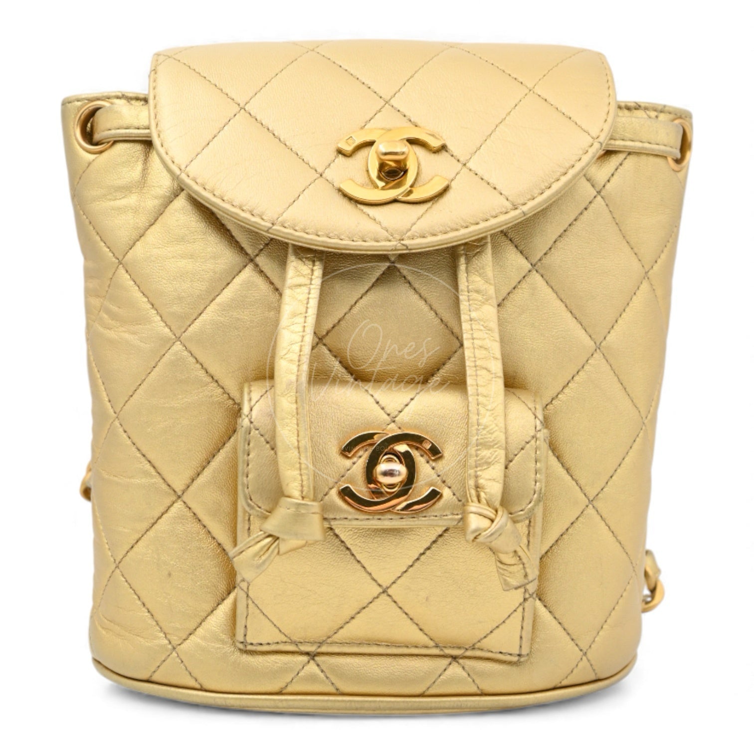 ［Pre-owned] Chanel Mini Duma in Gold Series 3