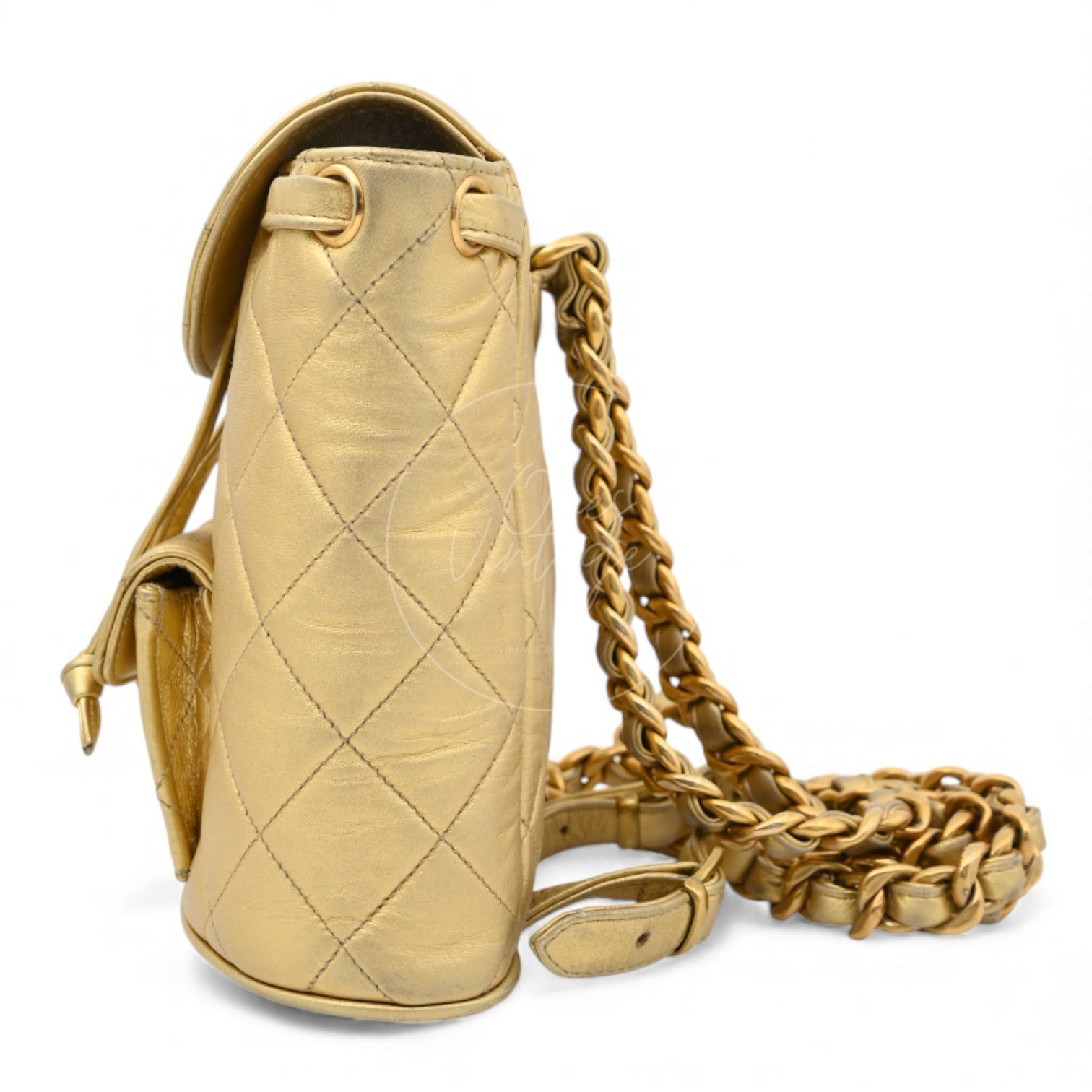 ［Pre-owned] Chanel Mini Duma in Gold Series 3