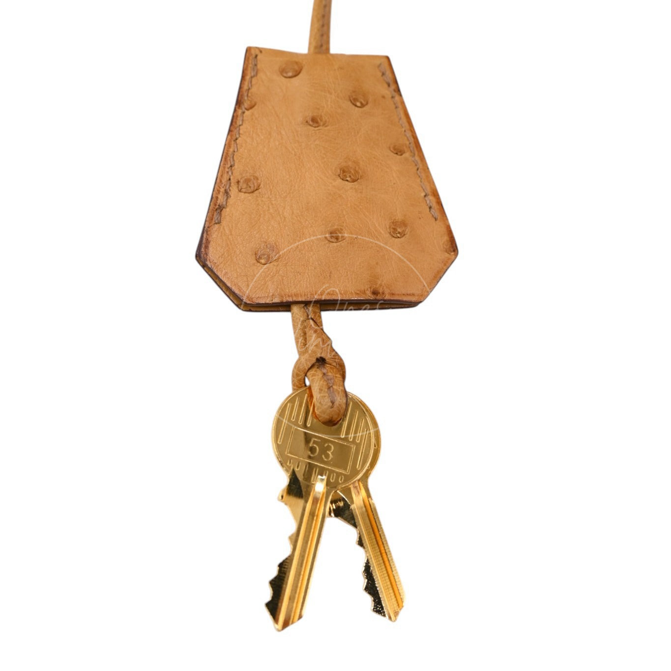 Hermes Birkin Shoulder Ostrich Leather GHW Natural Sable Square O