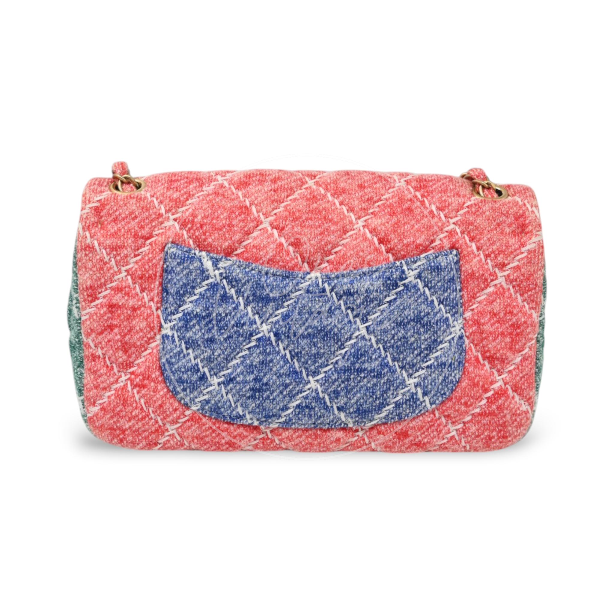 Chanel Jersey Knit Medium Flap Bag GHW Multicolor Series 20