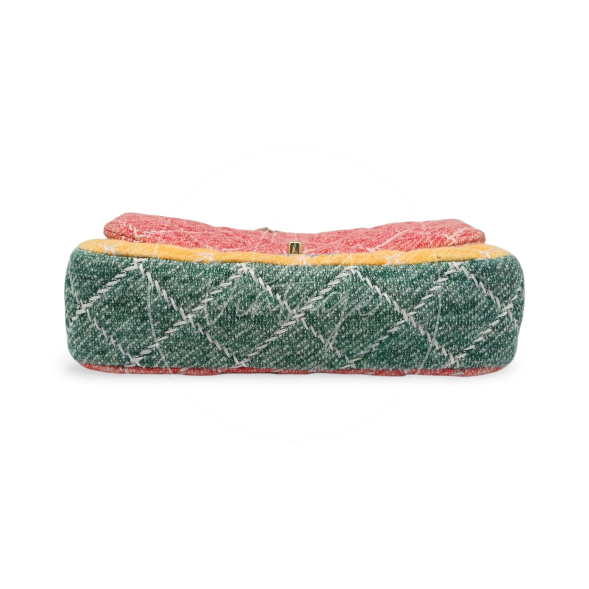 Chanel Jersey Knit Medium Flap Bag GHW Multicolor Series 20