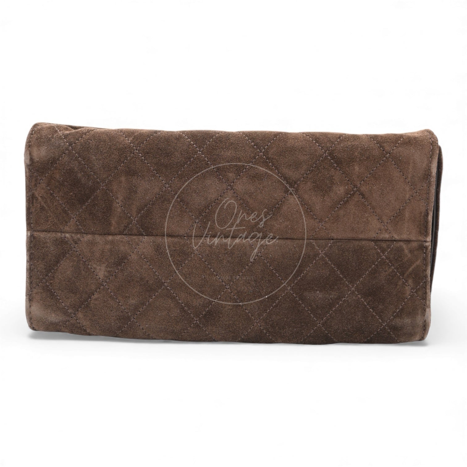 [Unused] Chanel 25 Suede Calfskin & Gold-tone Metal Dark Brown Small Handbag