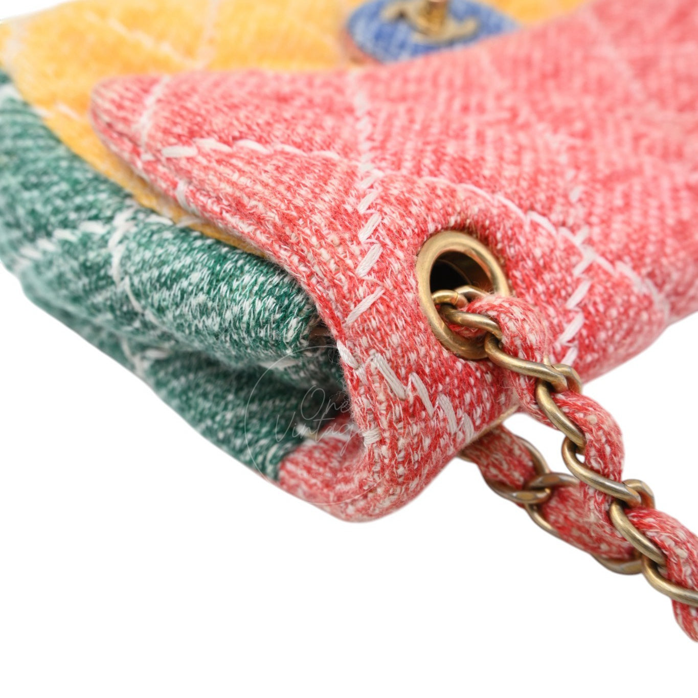 Chanel Jersey Knit Medium Flap Bag GHW Multicolor Series 20