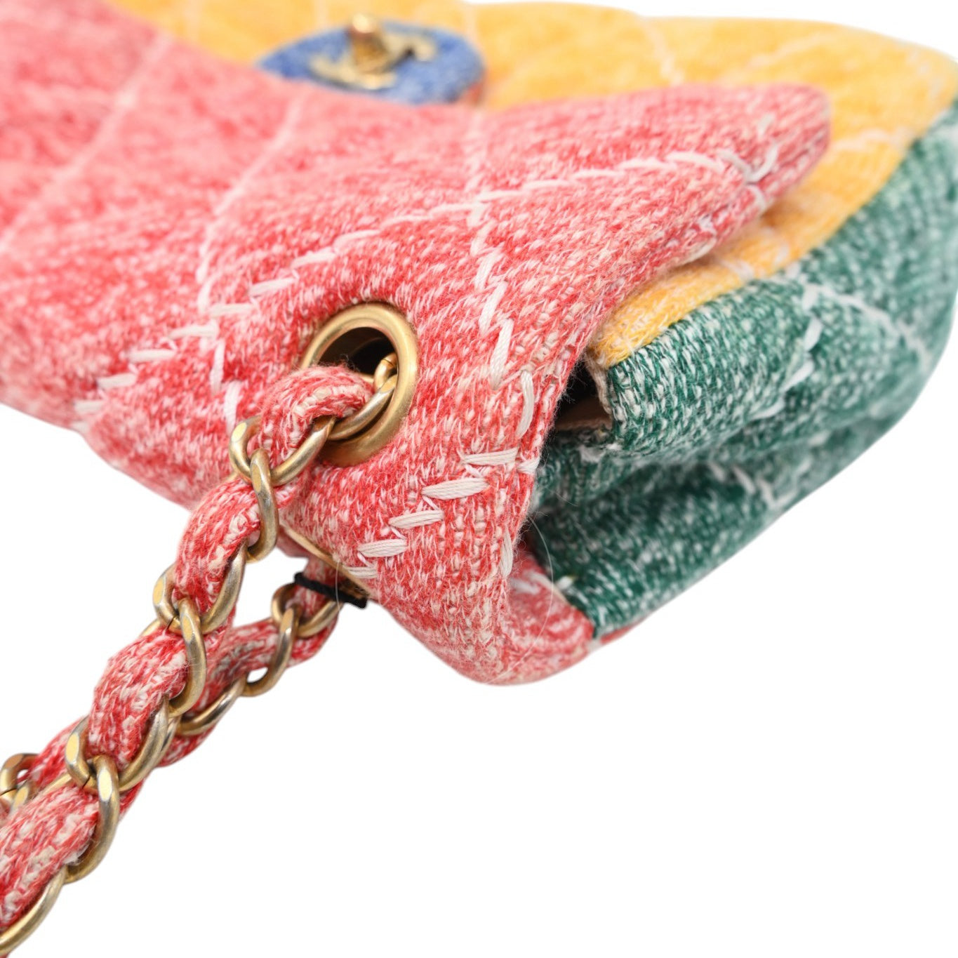 Chanel Jersey Knit Medium Flap Bag GHW Multicolor Series 20