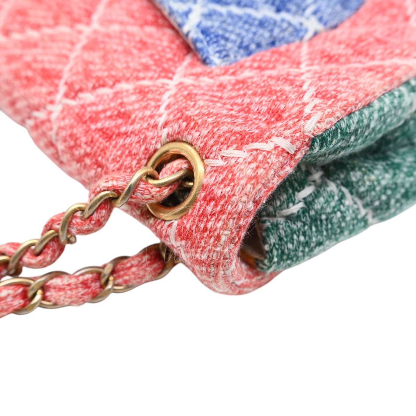 Chanel Jersey Knit Medium Flap Bag GHW Multicolor Series 20