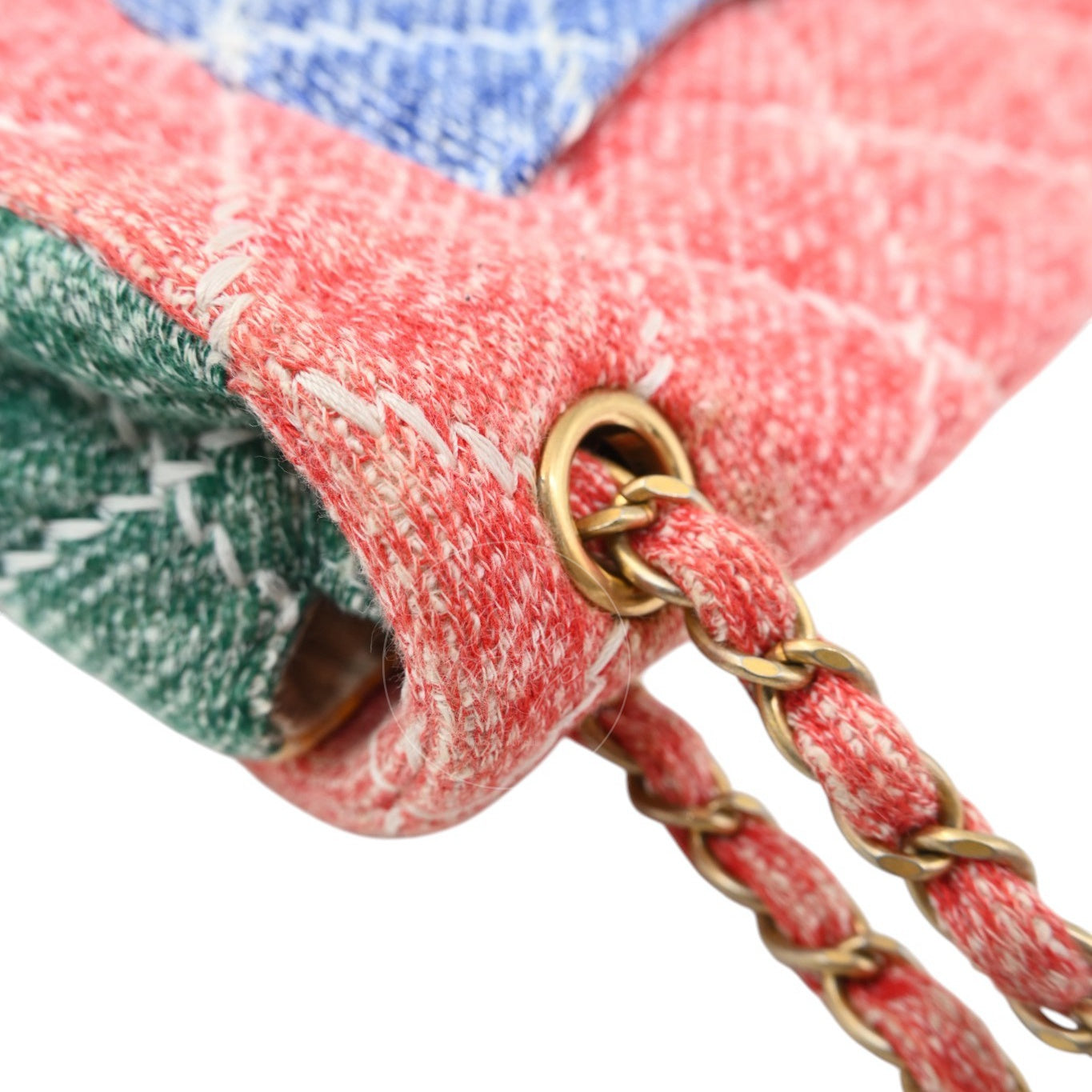Chanel Jersey Knit Medium Flap Bag GHW Multicolor Series 20
