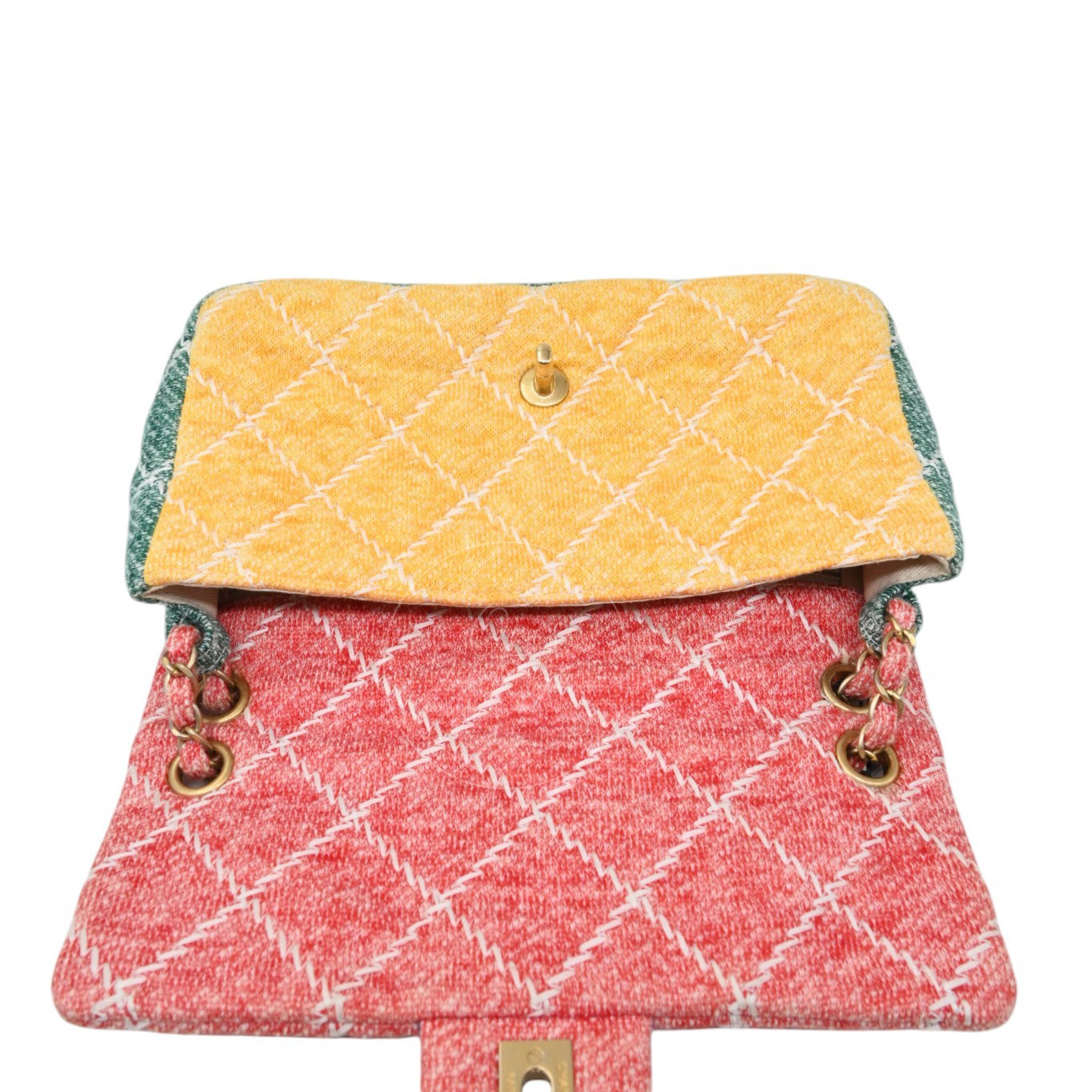 Chanel Jersey Knit Medium Flap Bag GHW Multicolor Series 20