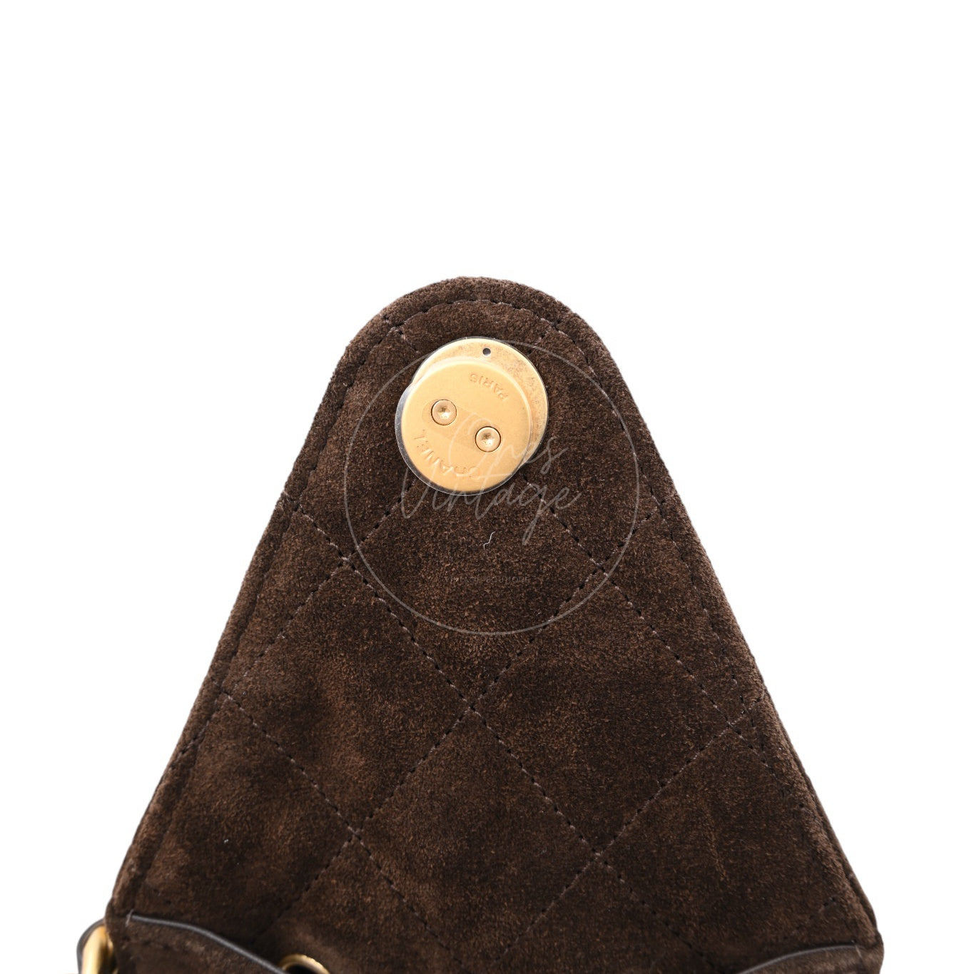 [Unused] Chanel 25 Suede Calfskin & Gold-tone Metal Dark Brown Small Handbag