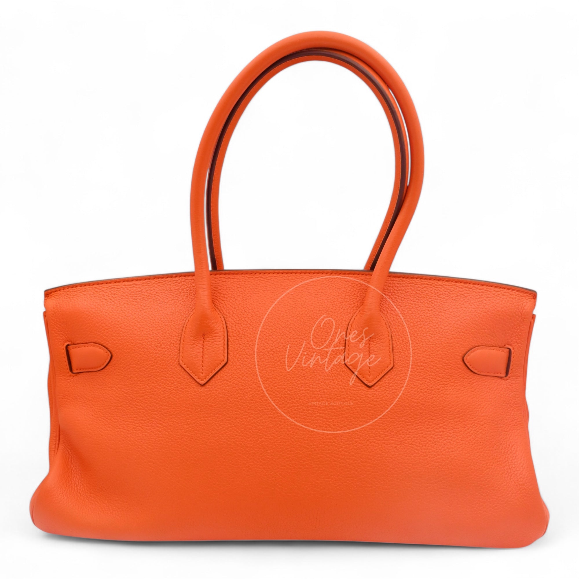 [Pre-owned] Hermes Shoulder Birkin Orange TC GHW Stamp Square N