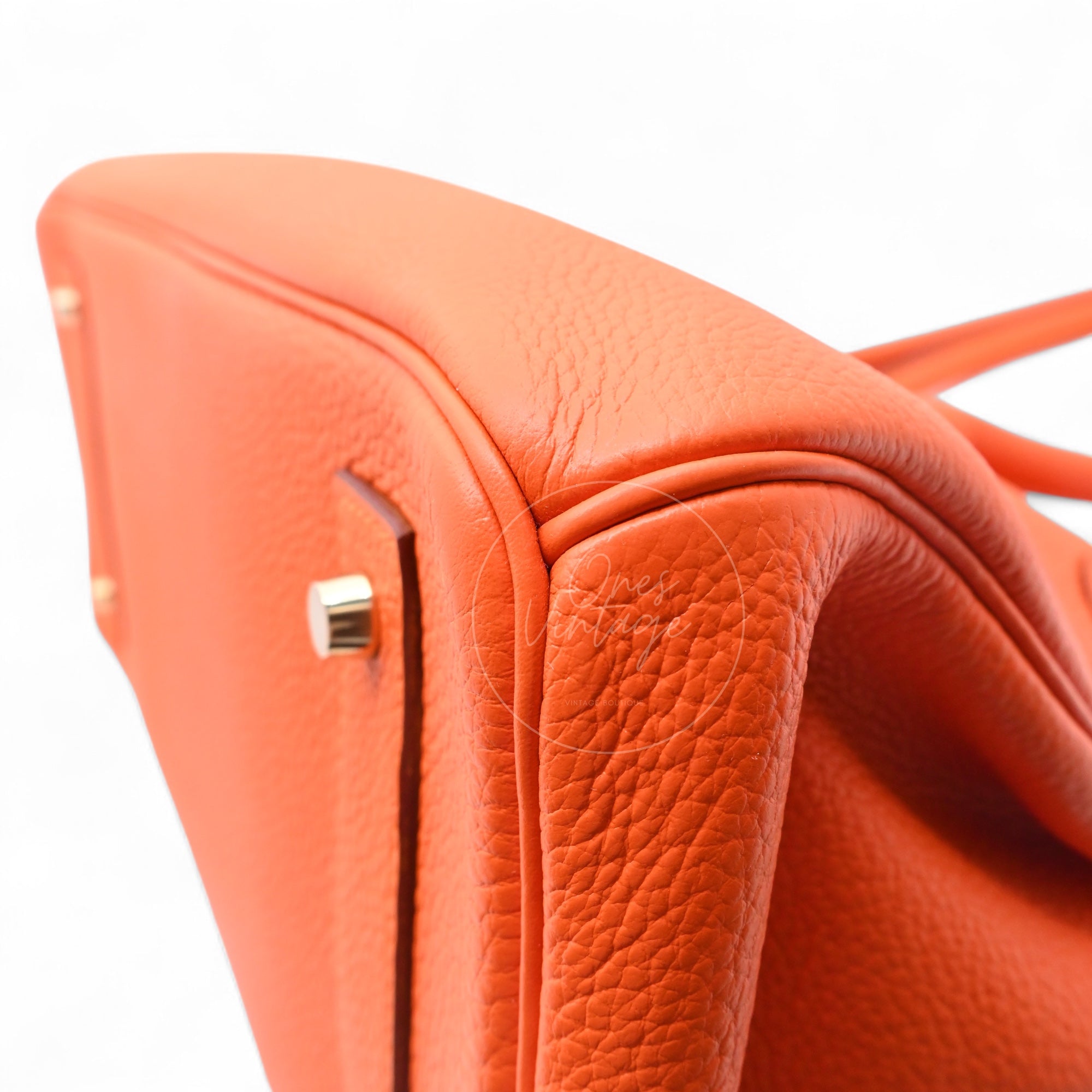 [Pre-owned] Hermes Shoulder Birkin Orange TC GHW Stamp Square N