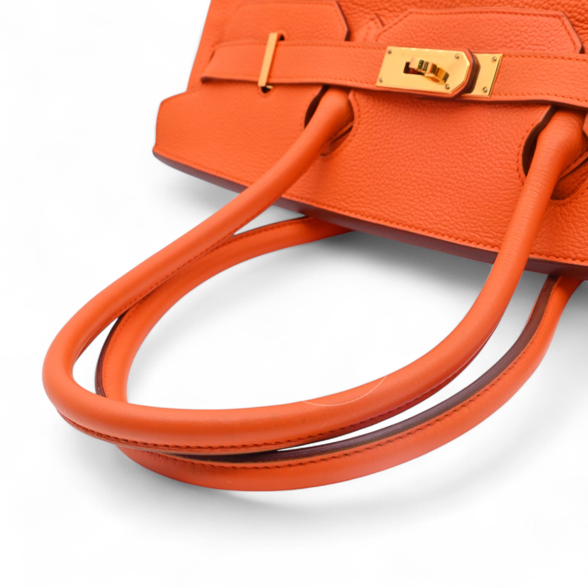 [Pre-owned] Hermes Shoulder Birkin Orange TC GHW Stamp Square N