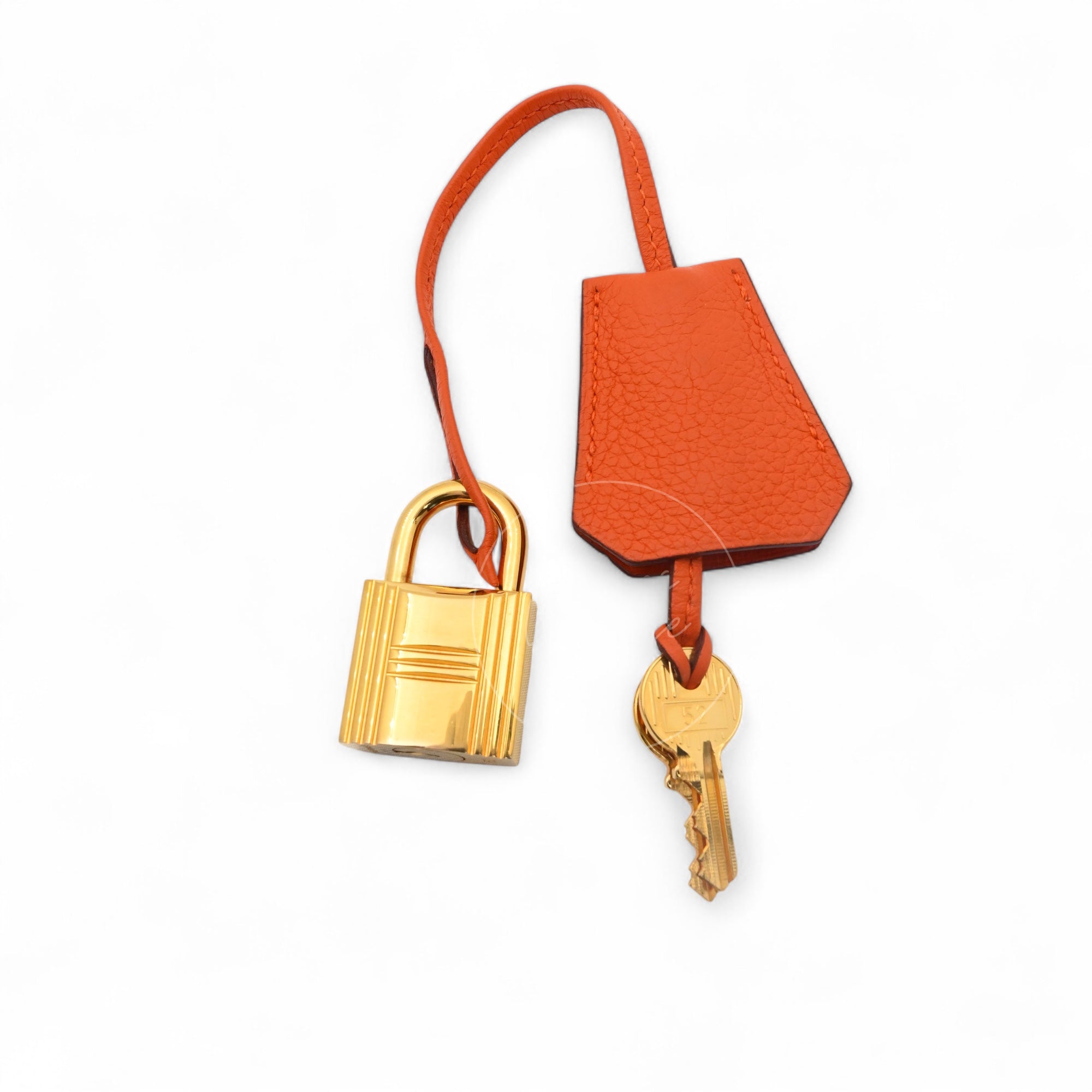 [Pre-owned] Hermes Shoulder Birkin Orange TC GHW Stamp Square N