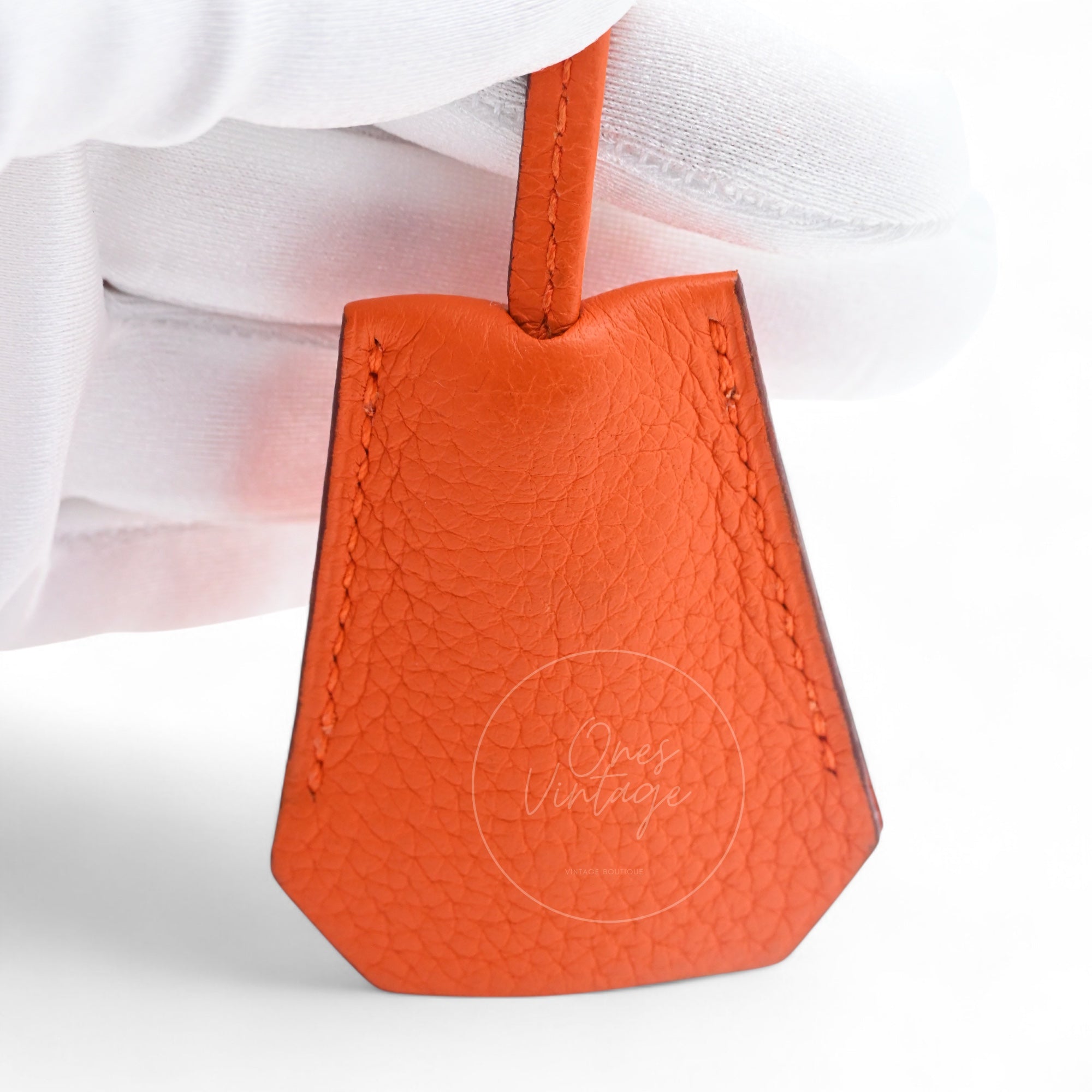 [Pre-owned] Hermes Shoulder Birkin Orange TC GHW Stamp Square N