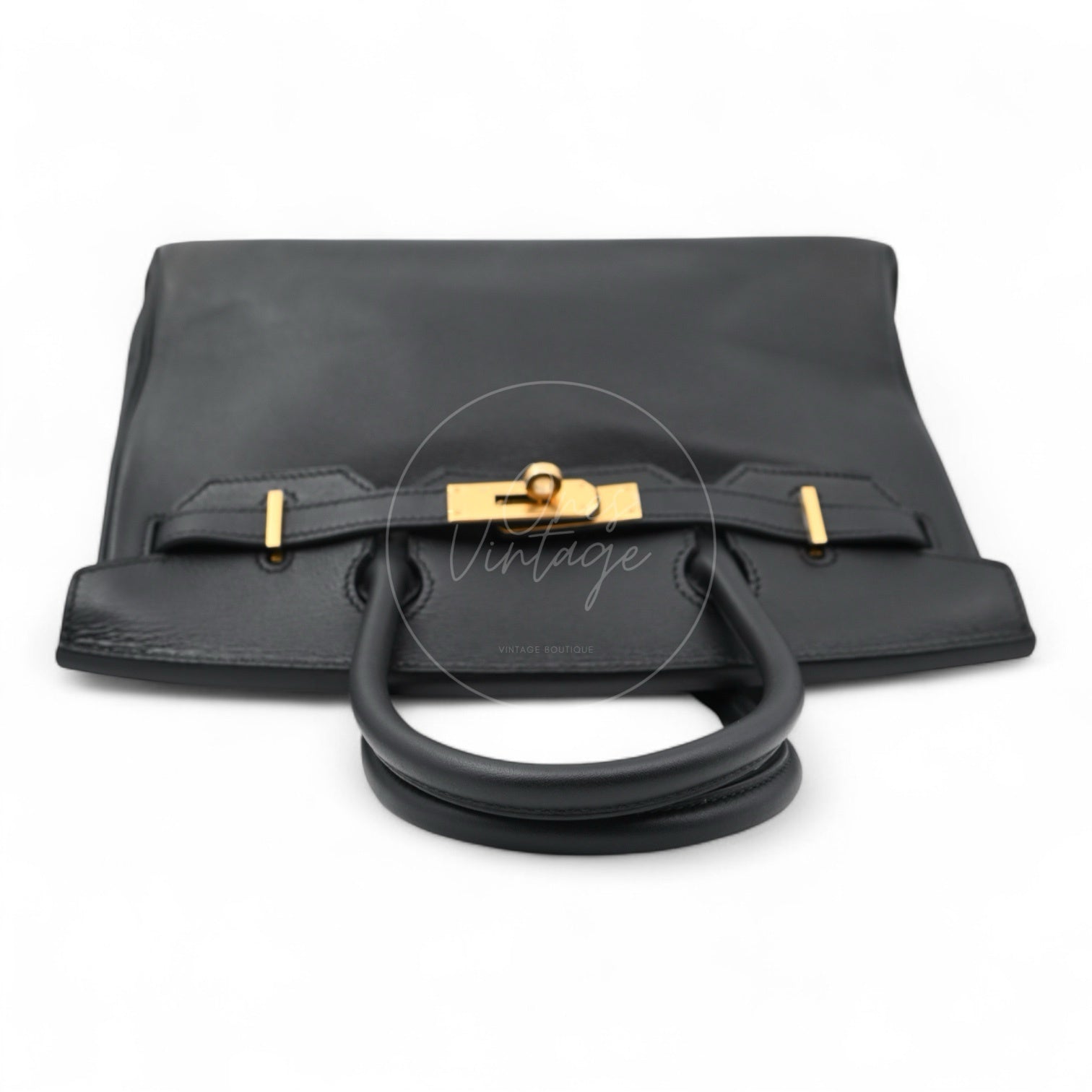 [Pre-owned] Hermes Birkin 30 Noir GHW Stamp Square B