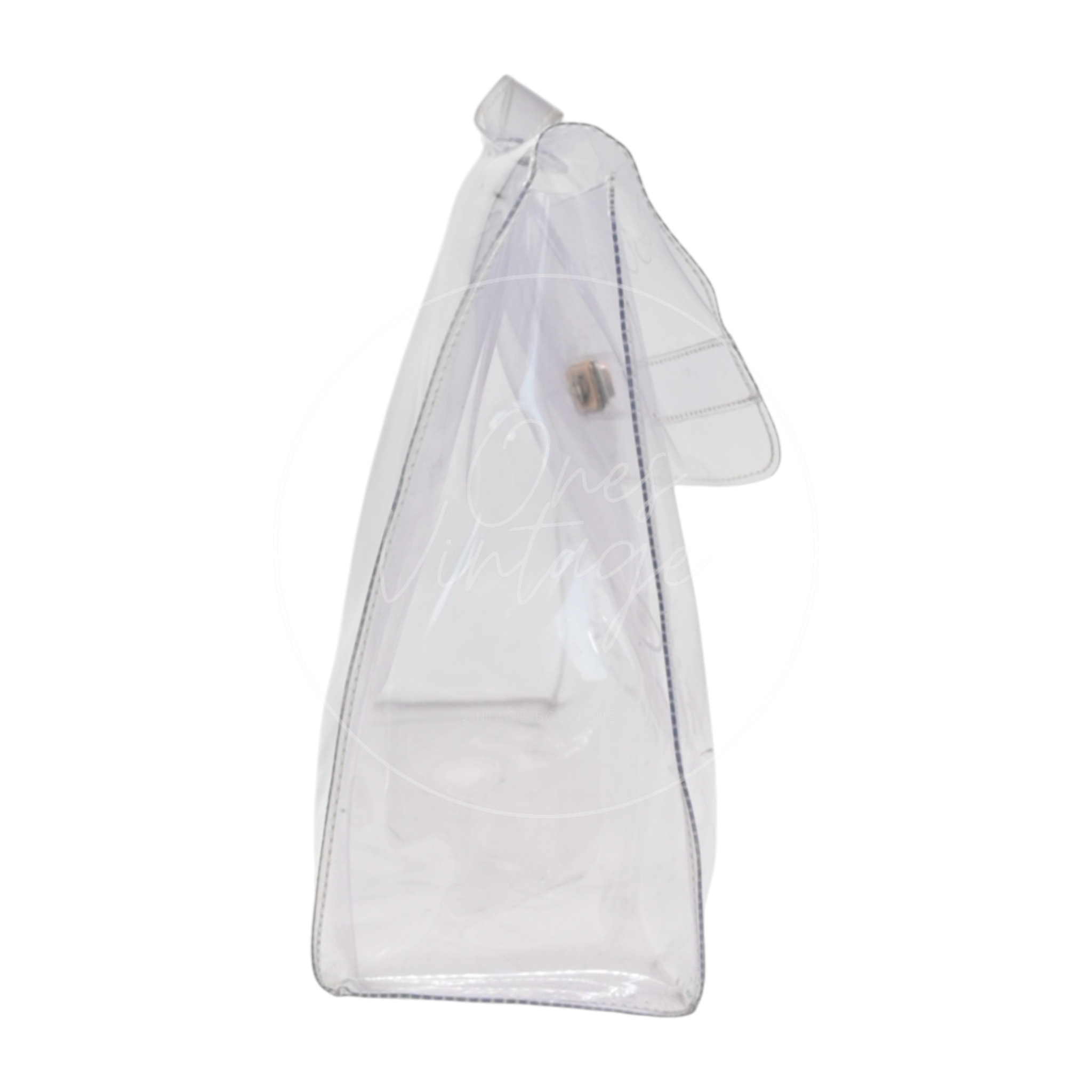 Hermes Vinyl Souvenir De L'Exposition Kelly Transparent GHW Transparent 1997