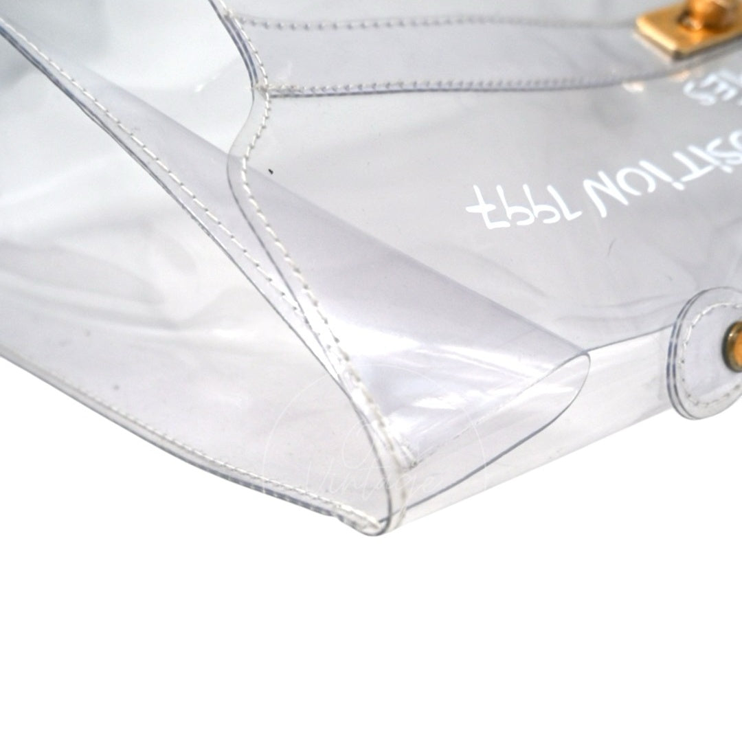 Hermes Vinyl Souvenir De L'Exposition Kelly Transparent GHW Transparent 1997