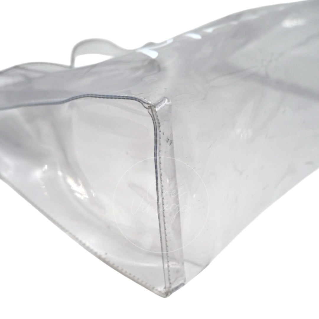 Hermes Vinyl Souvenir De L'Exposition Kelly Transparent GHW Transparent 1997