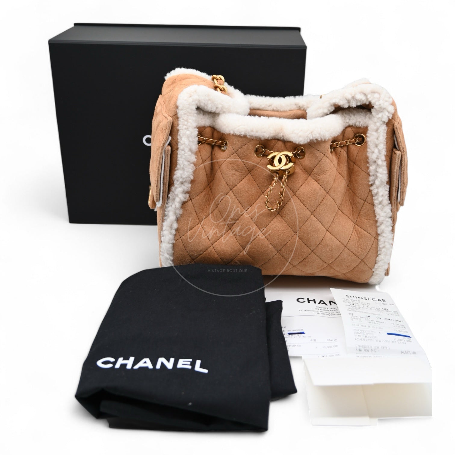 [Unused] Chanel 25 Bag Small Teddy In Brown