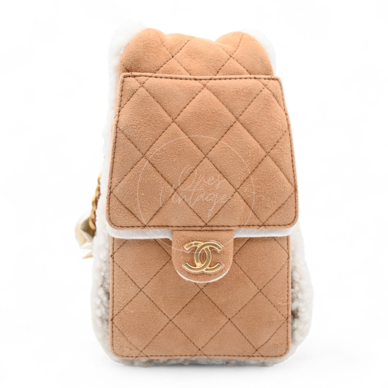 [Unused] Chanel 25 Bag Small Teddy In Brown