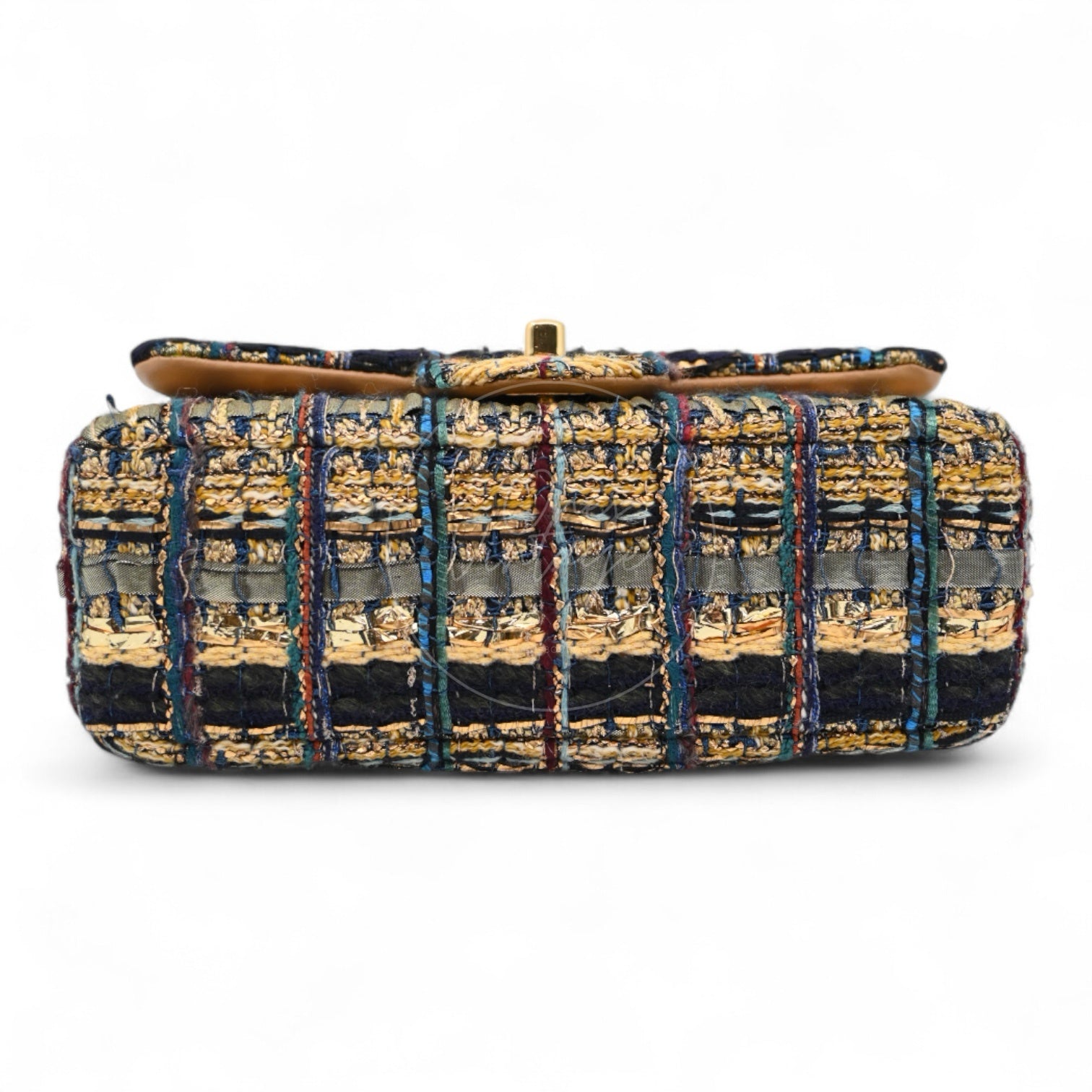 [Per-Owned] Chanel 19A Egyptian Tweed Mini Rectangular Flap Bag