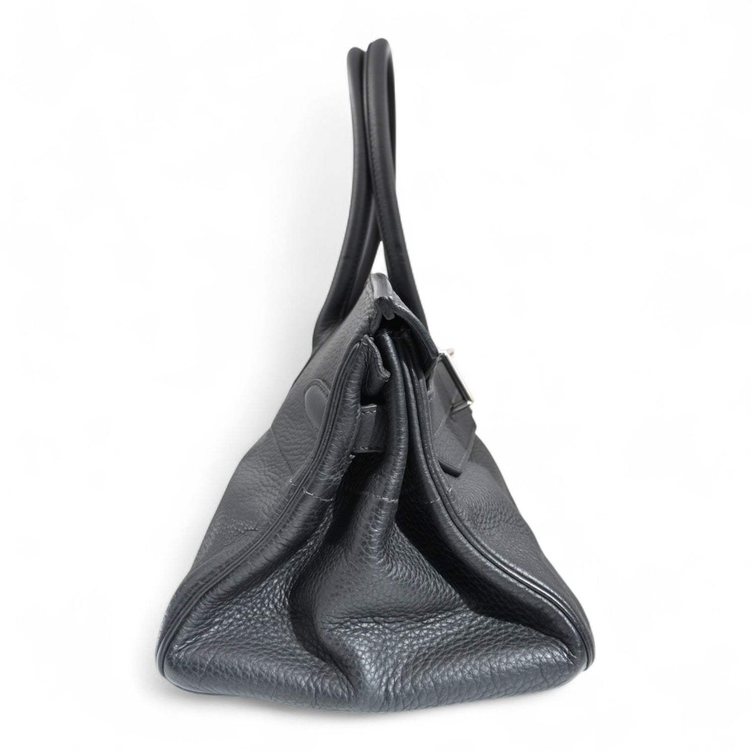 [Pre-Owned] Hermes Shoulder Birkin Noir PHW Stamp Square L