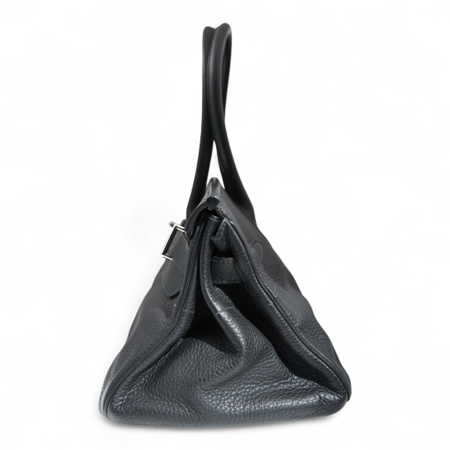 [Pre-Owned] Hermes Shoulder Birkin Noir PHW Stamp Square L