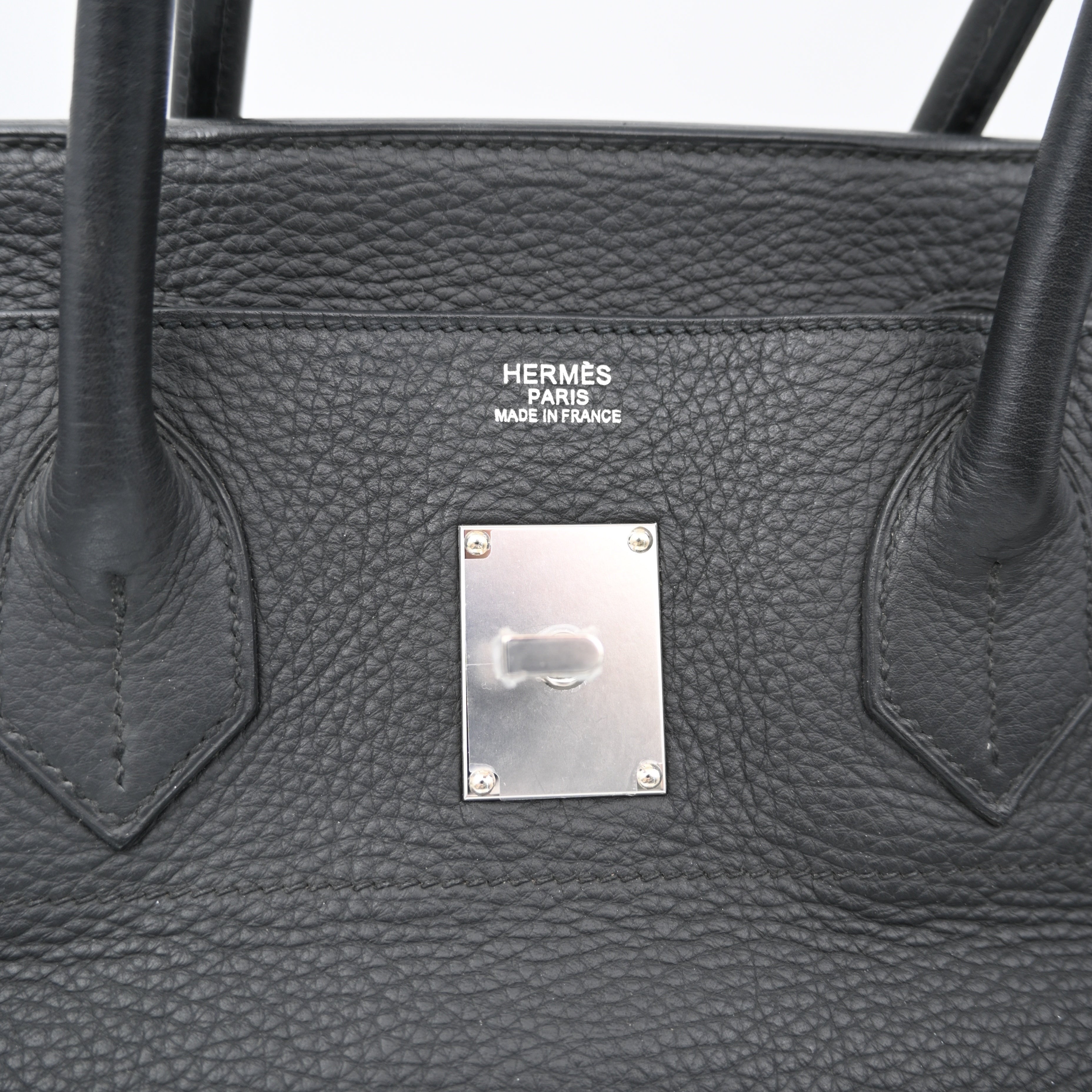[Pre-Owned] Hermes Shoulder Birkin Noir PHW Stamp Square L
