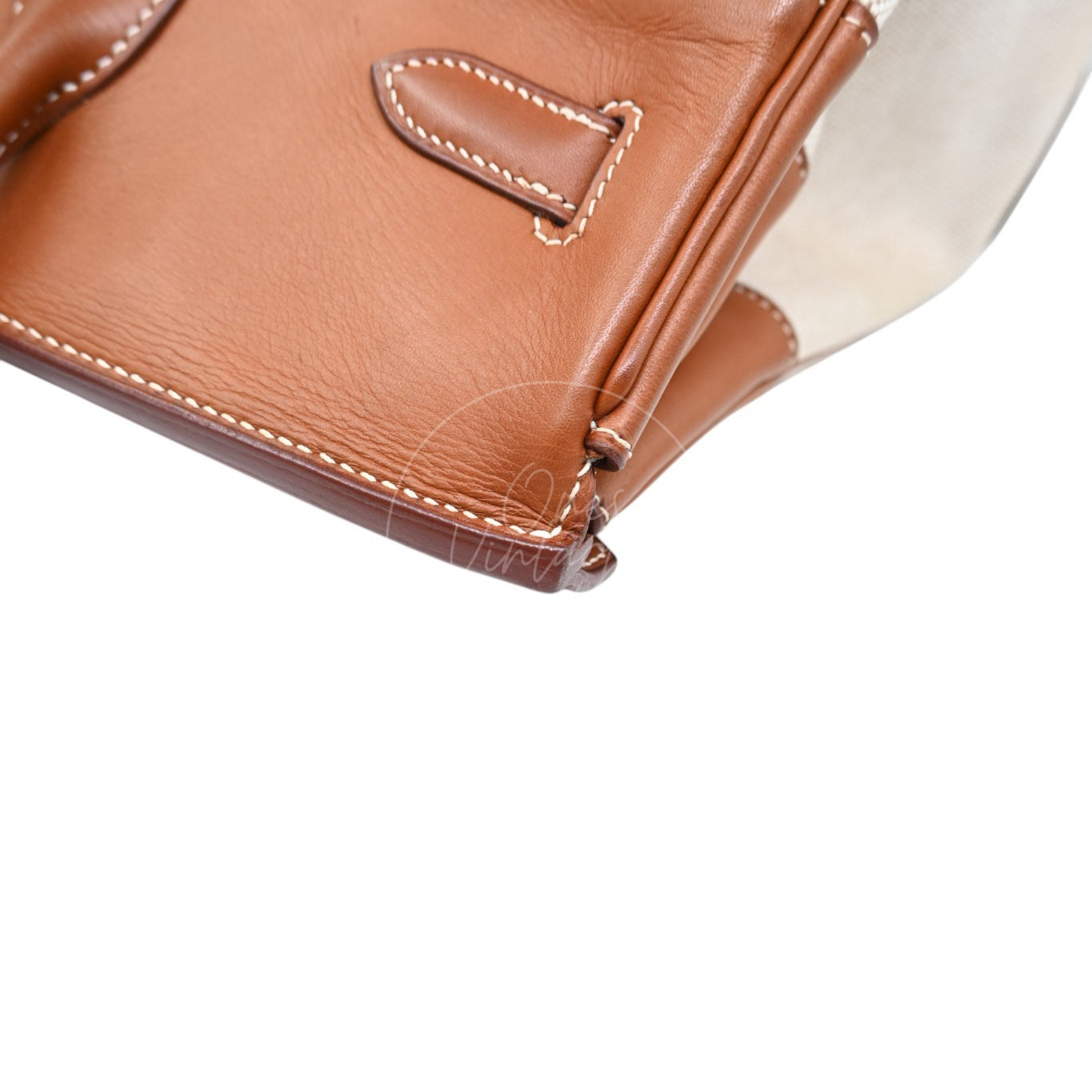 Hermes Birkin 35 Fabrics x Barenia GHW Beige Brown Square H