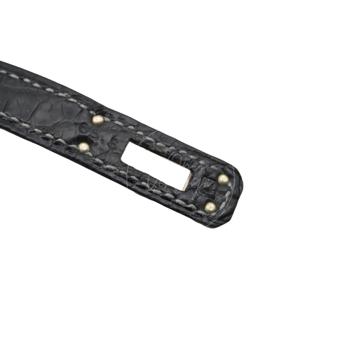 [Pre-owned] Hermes Kelly Pochette Matt Croco Graphite Stamp Square J