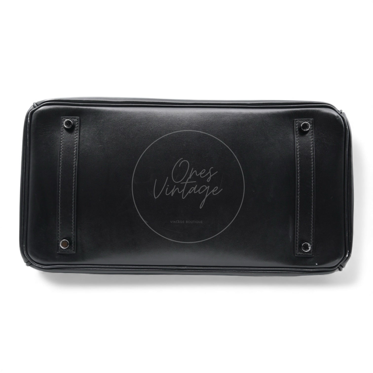 [Per-Owned] Hermes Birkin 35 So Black Stamp Square O Handbag