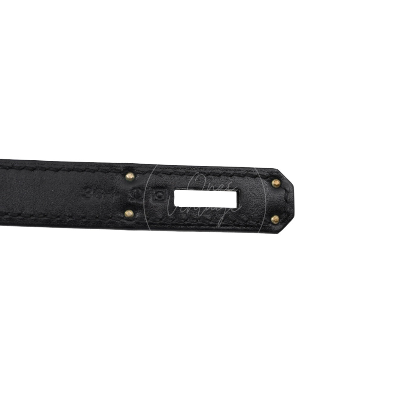 [Per-Owned] Hermes Birkin 35 So Black Stamp Square O Handbag