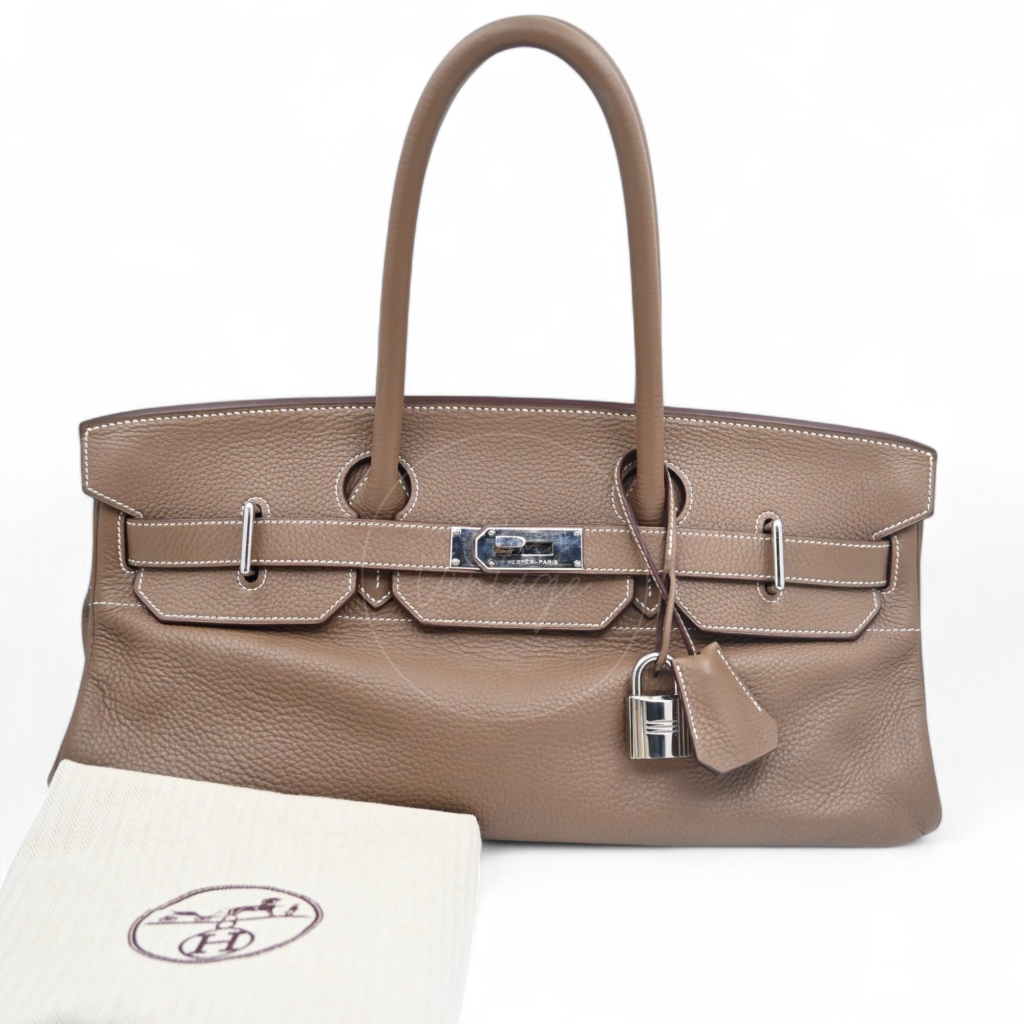 [Pre-owned] Hermes Shoulder Birkin Etoupe Togo PHW Stamp Square I