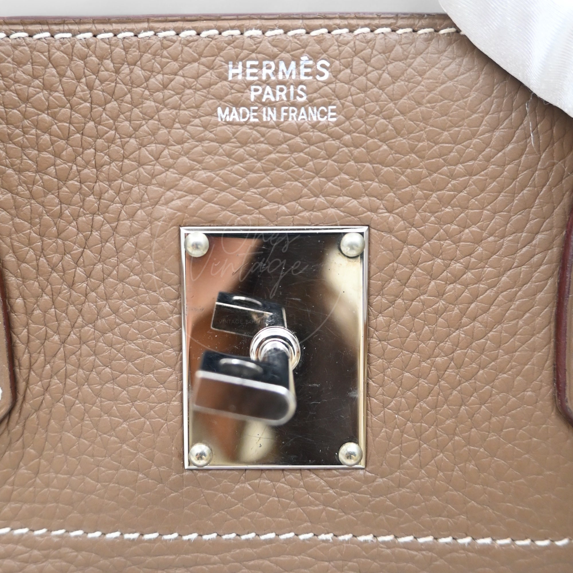 [Pre-owned] Hermes Shoulder Birkin Etoupe Togo PHW Stamp Square I