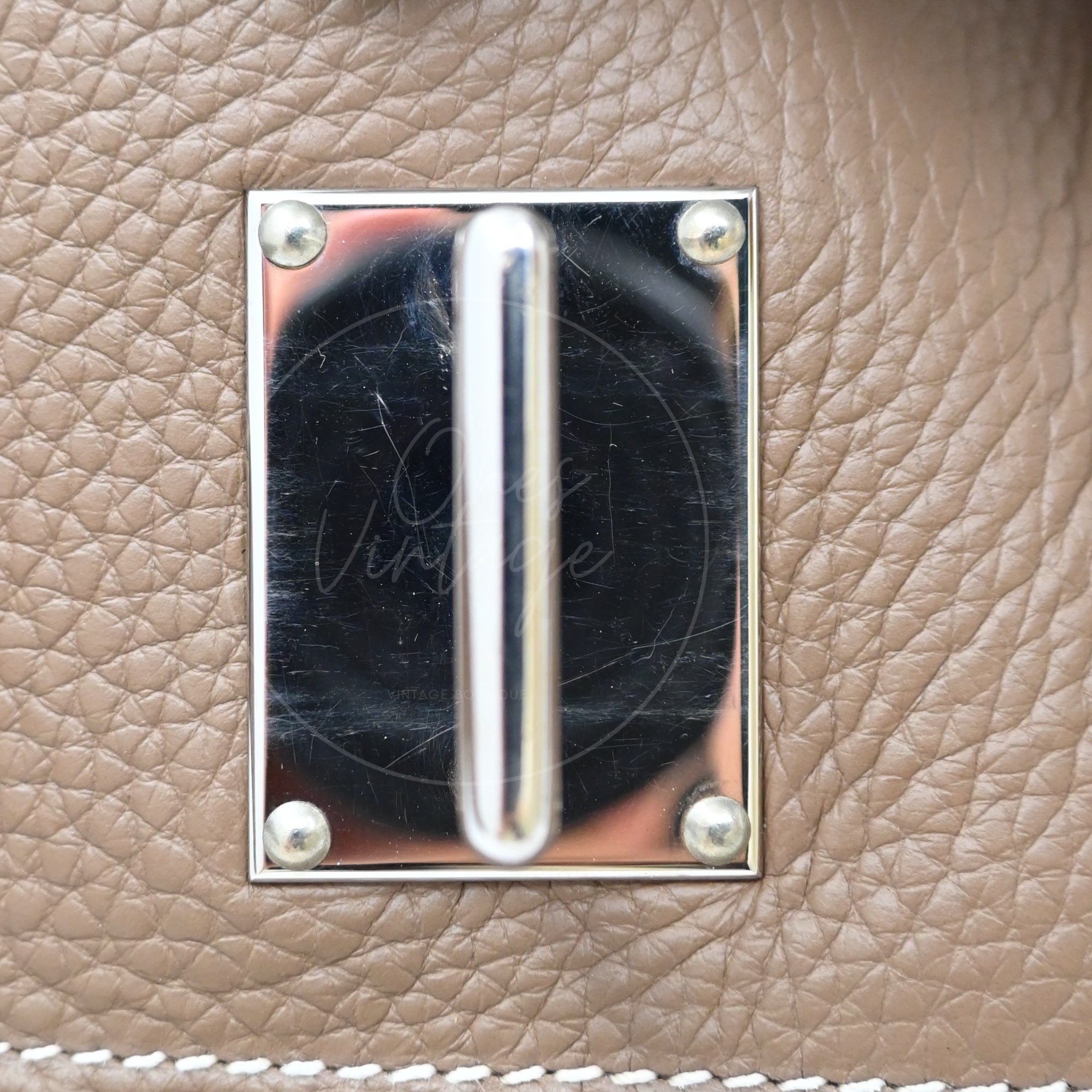 [Pre-owned] Hermes Shoulder Birkin Etoupe Togo PHW Stamp Square I